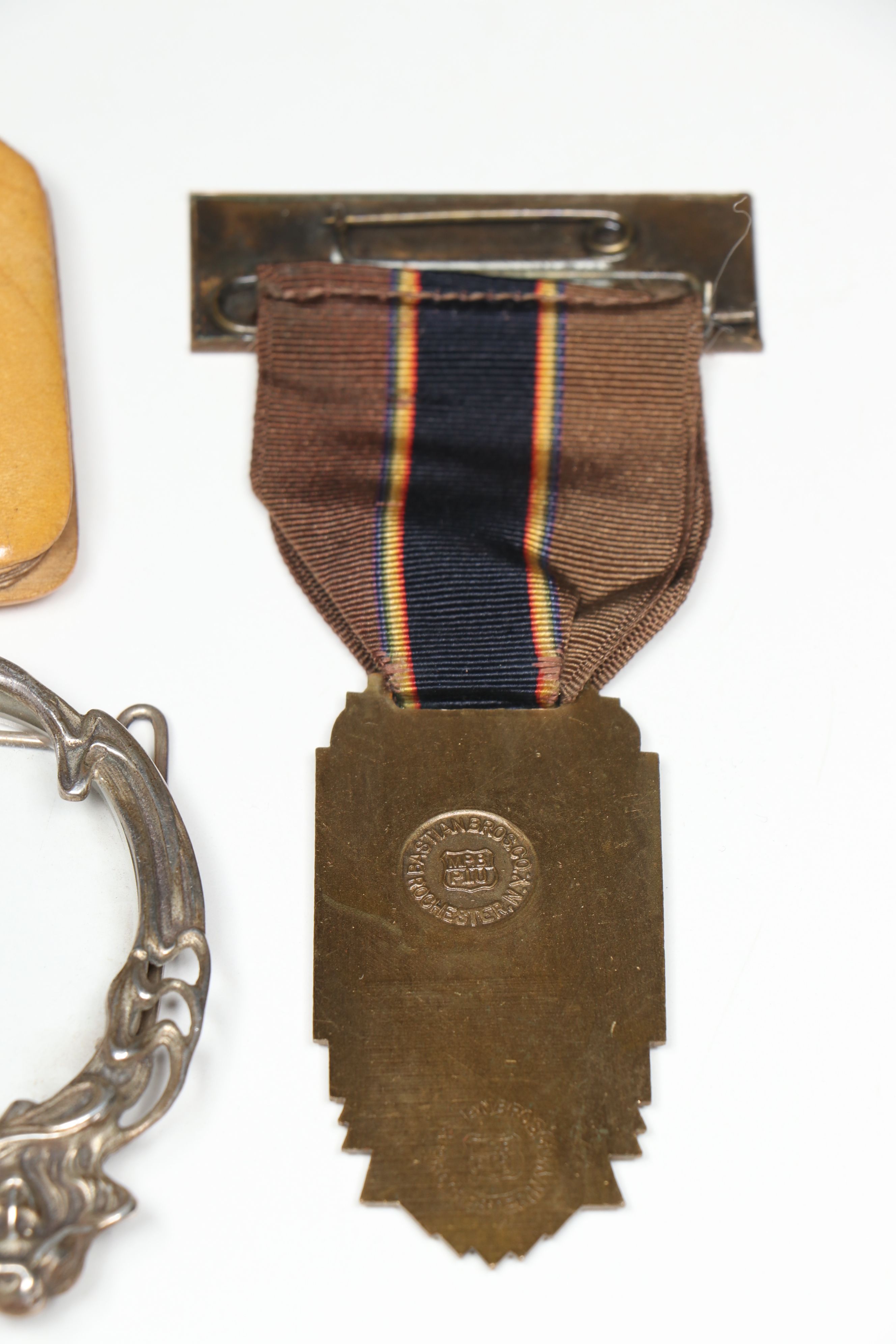 Scottish Souvenir Mauchline Ware Notepad with Other Medals and Accessories