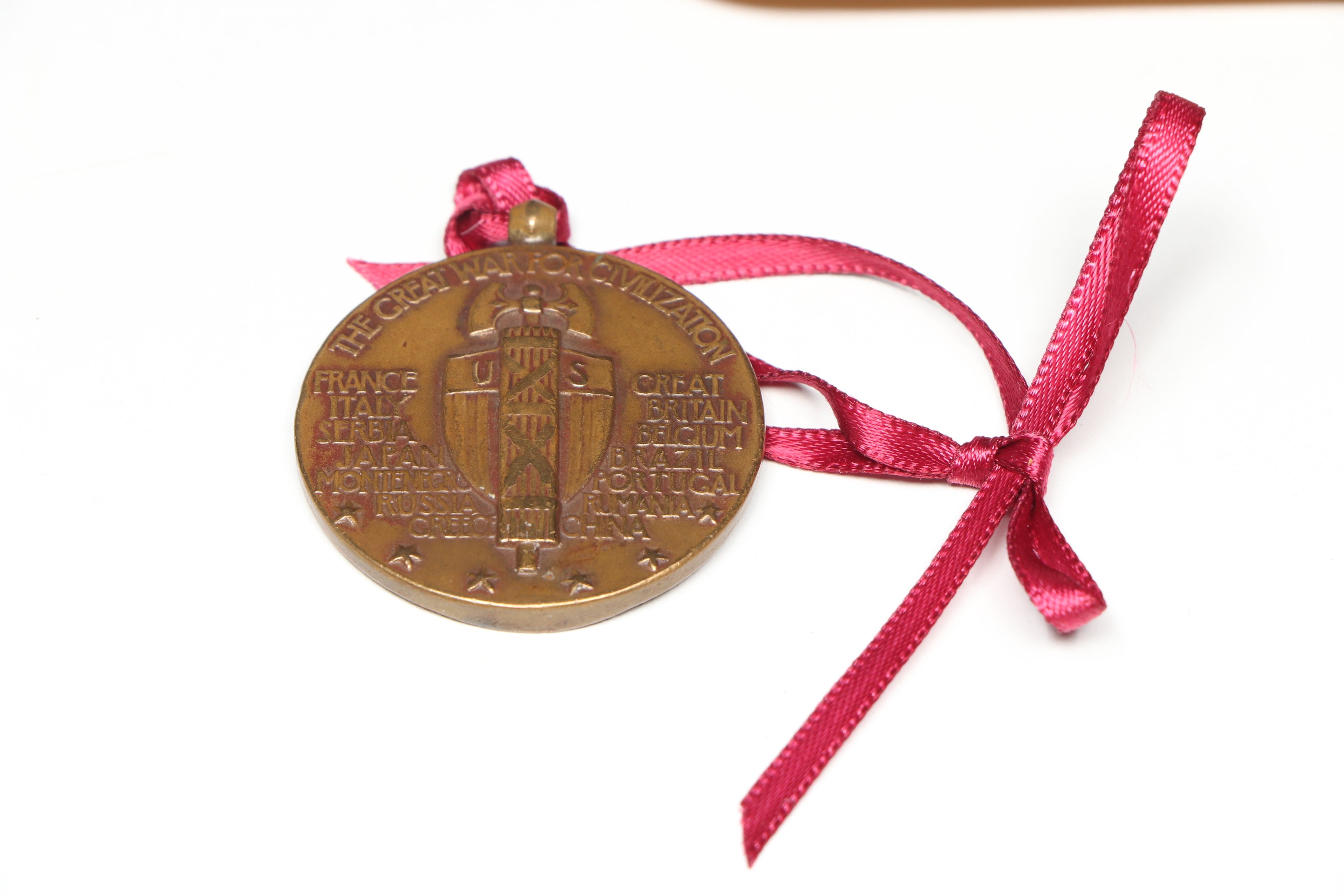 Scottish Souvenir Mauchline Ware Notepad with Other Medals and Accessories