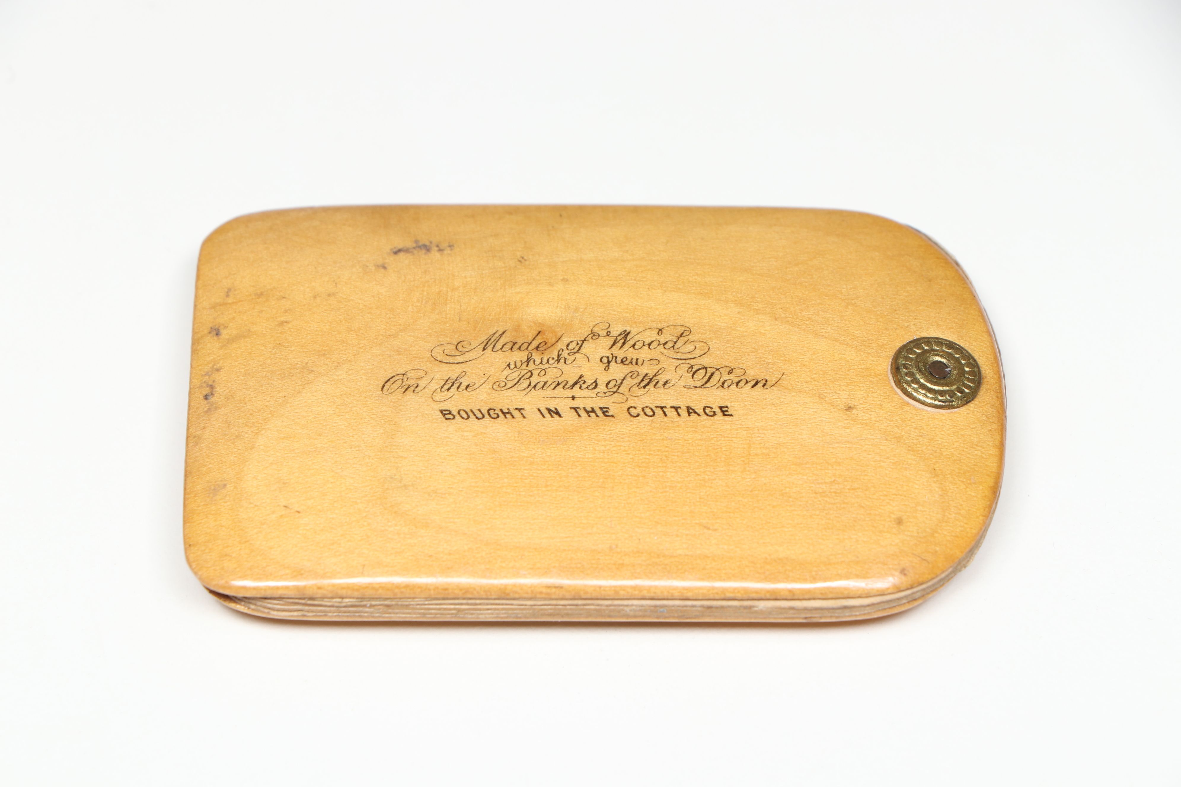 Scottish Souvenir Mauchline Ware Notepad with Other Medals and Accessories