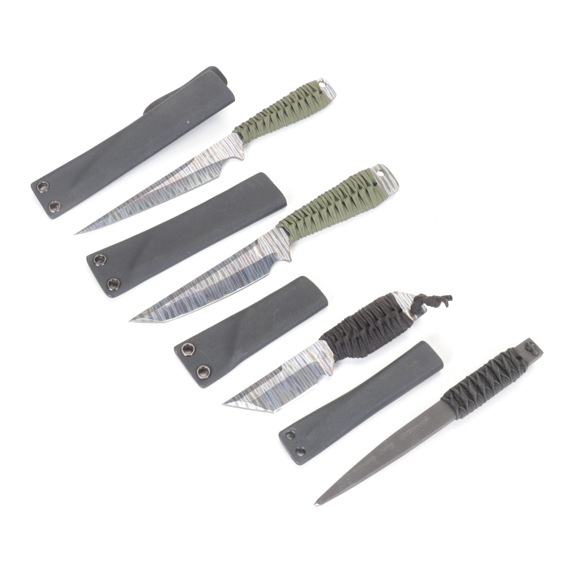 Four M. Strider Fixed Blade Knives