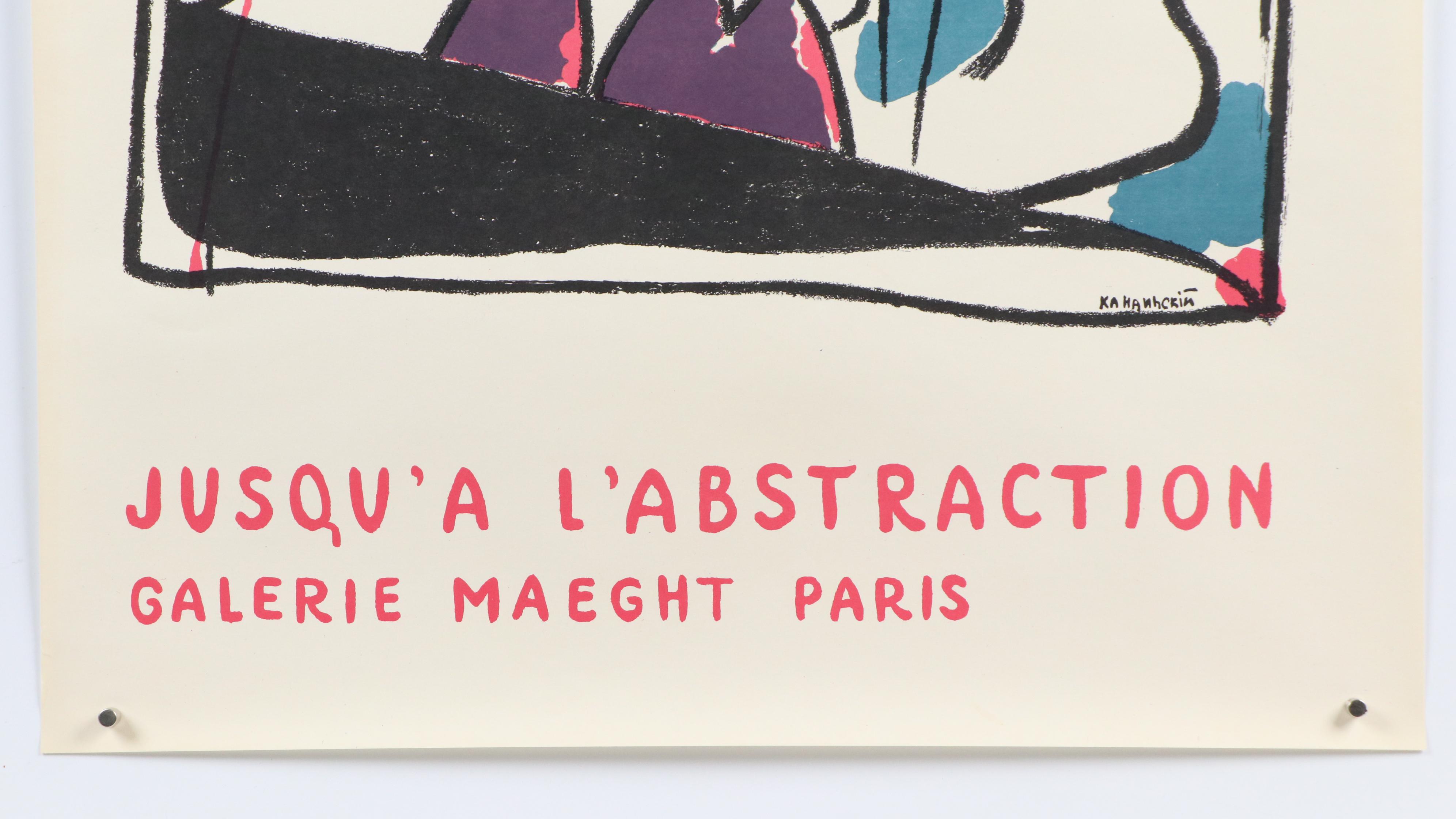 Wassily Kandinsky Exhibition Poster "Jusqu'a L'Abstraction"