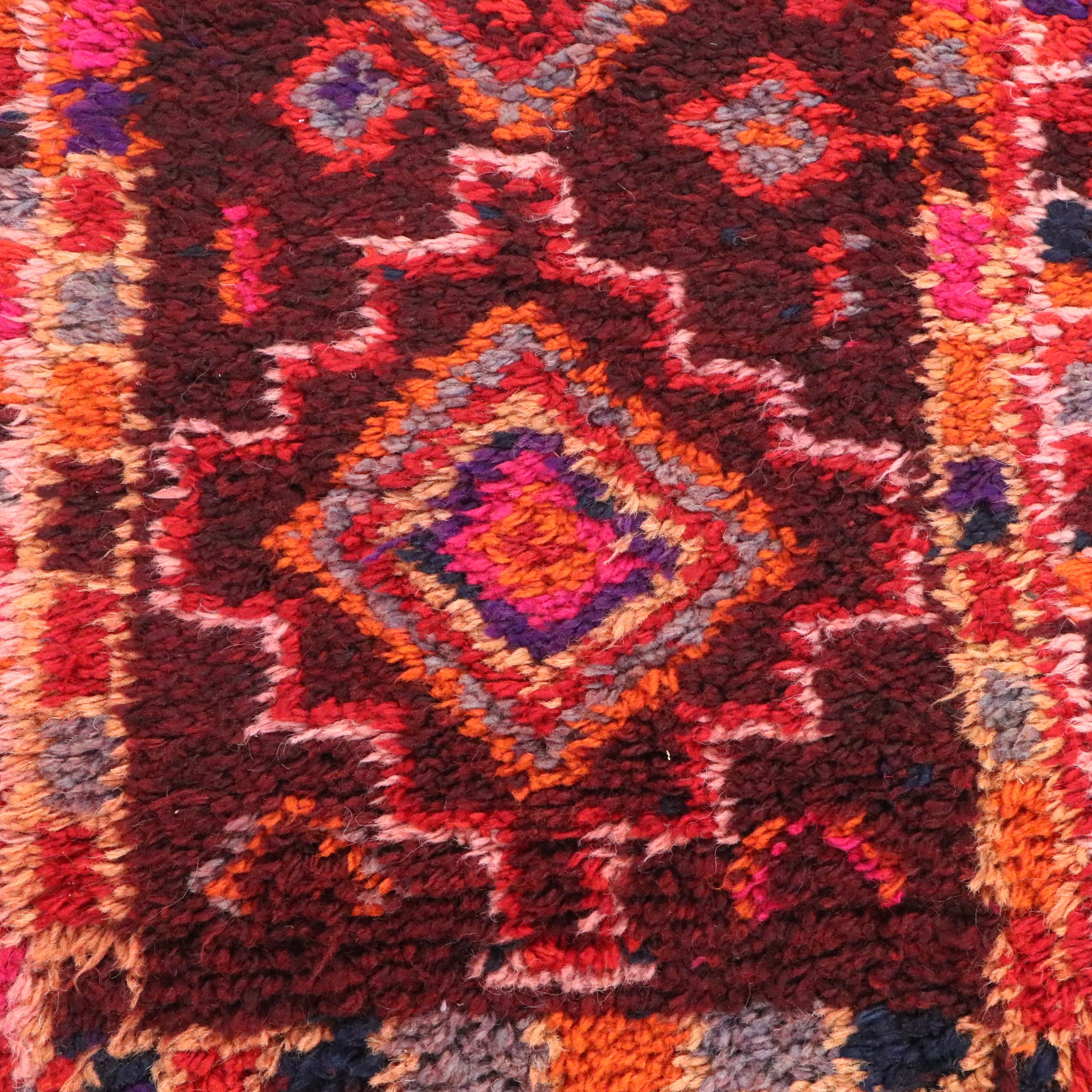 2'8 x 10'5 Hand-Knotted Turkish Village Carpet Runner