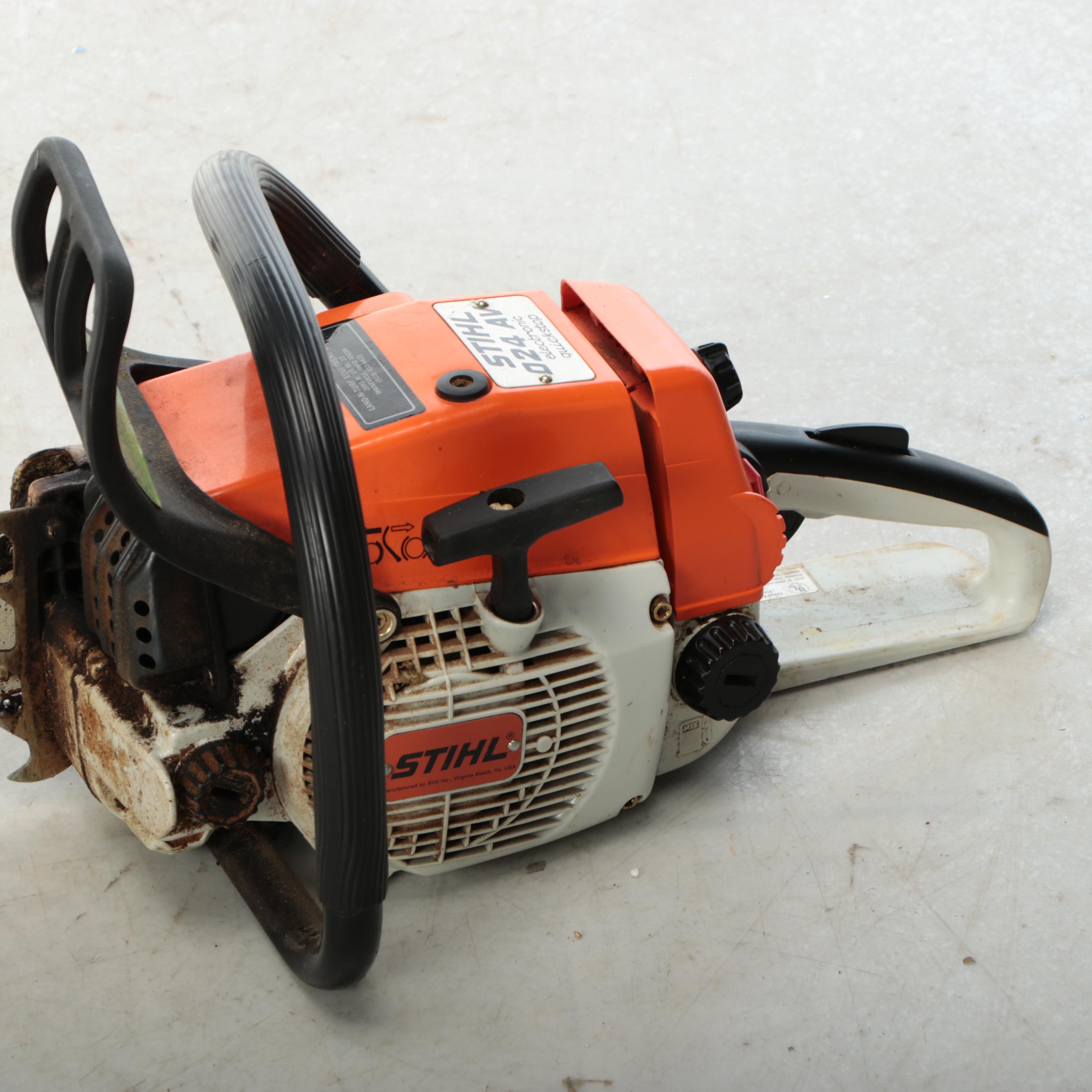STIHL Chainsaw and Jackson Wheelbarrow