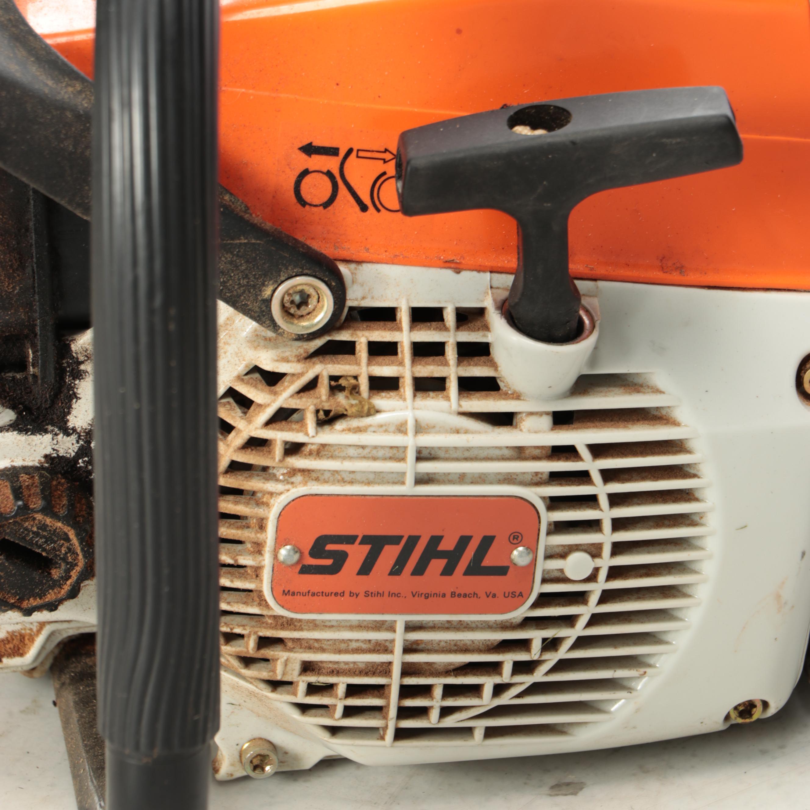 STIHL Chainsaw and Jackson Wheelbarrow