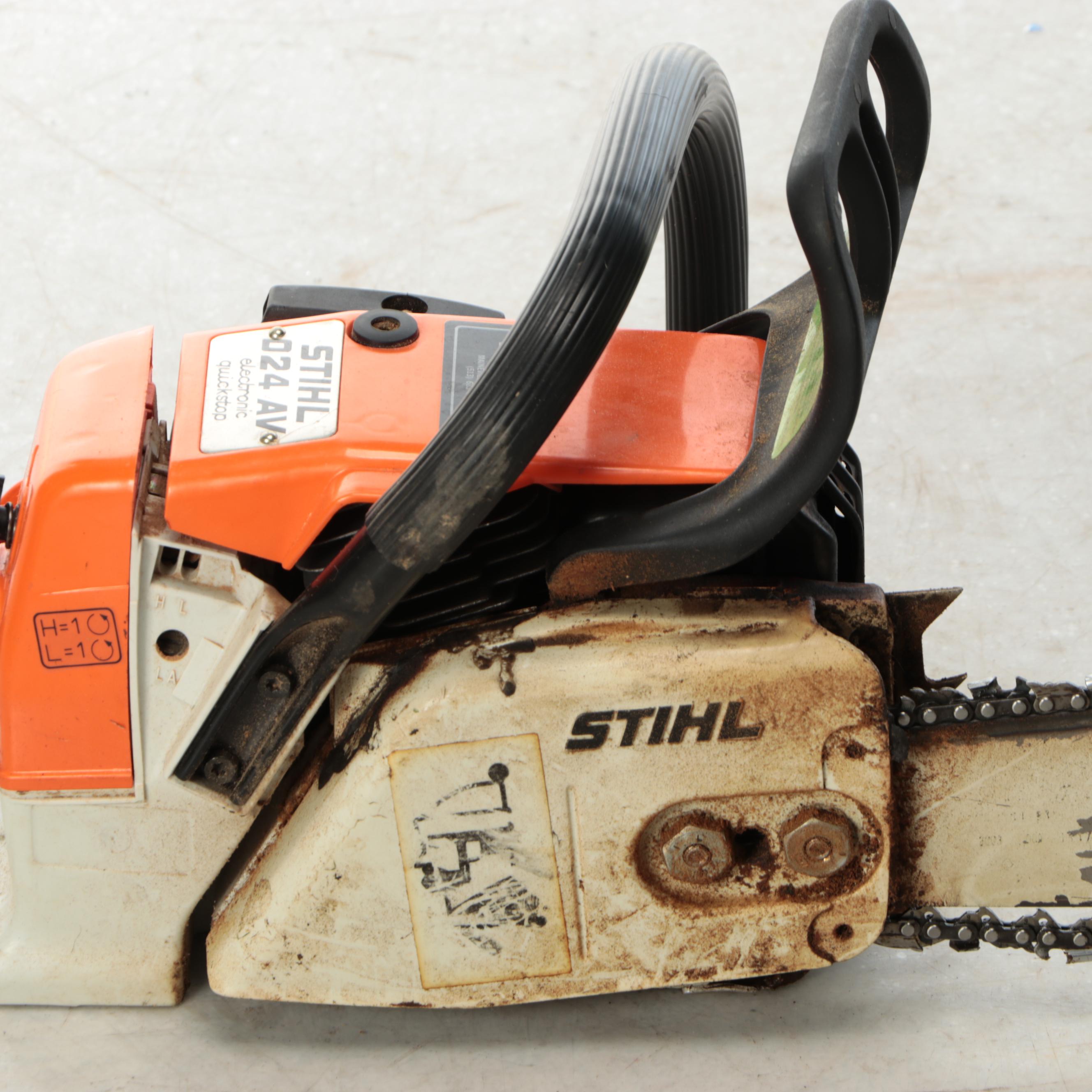 STIHL Chainsaw and Jackson Wheelbarrow