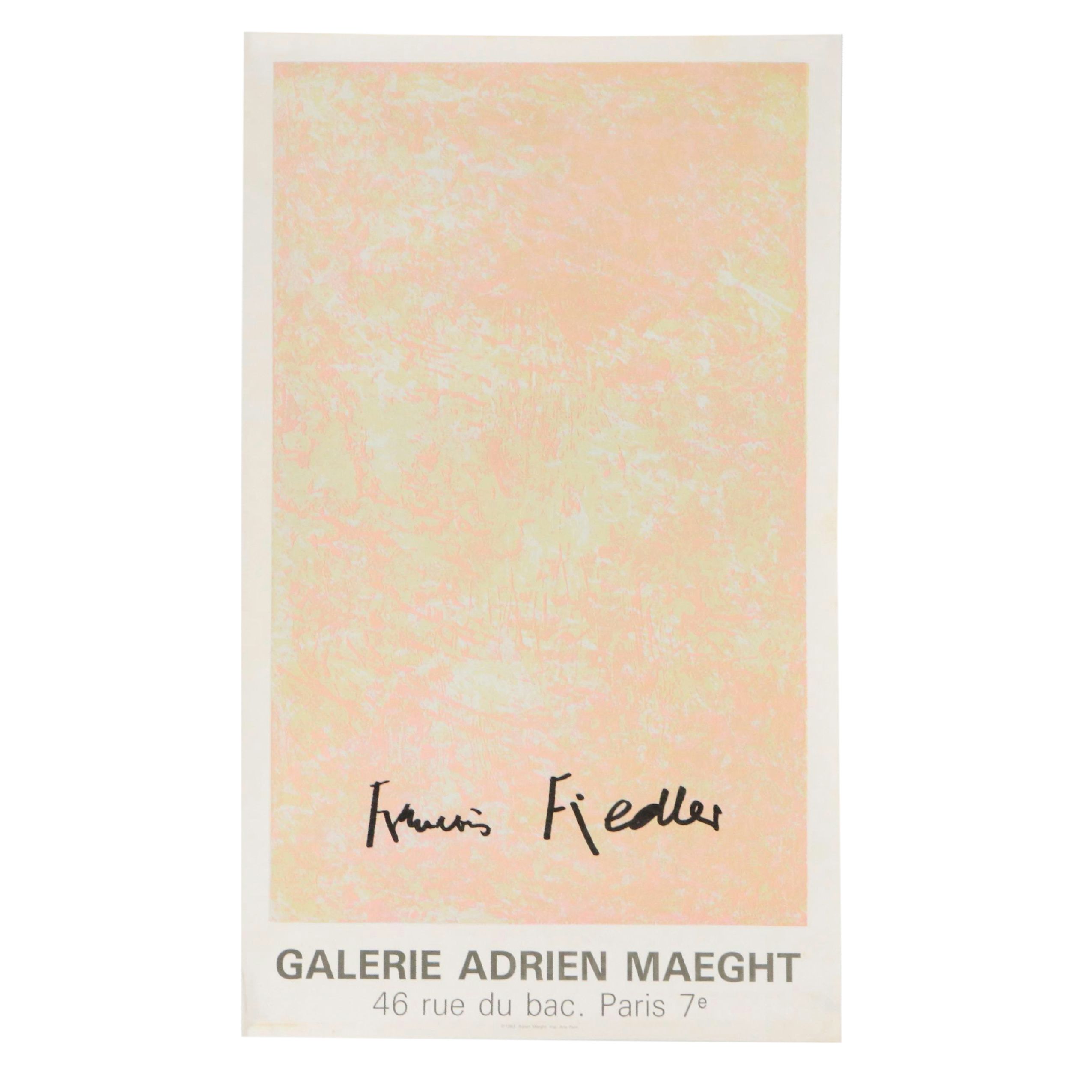 Francois Fiedler Galerie Maeght Lithograph Exhibition Poster, 1983