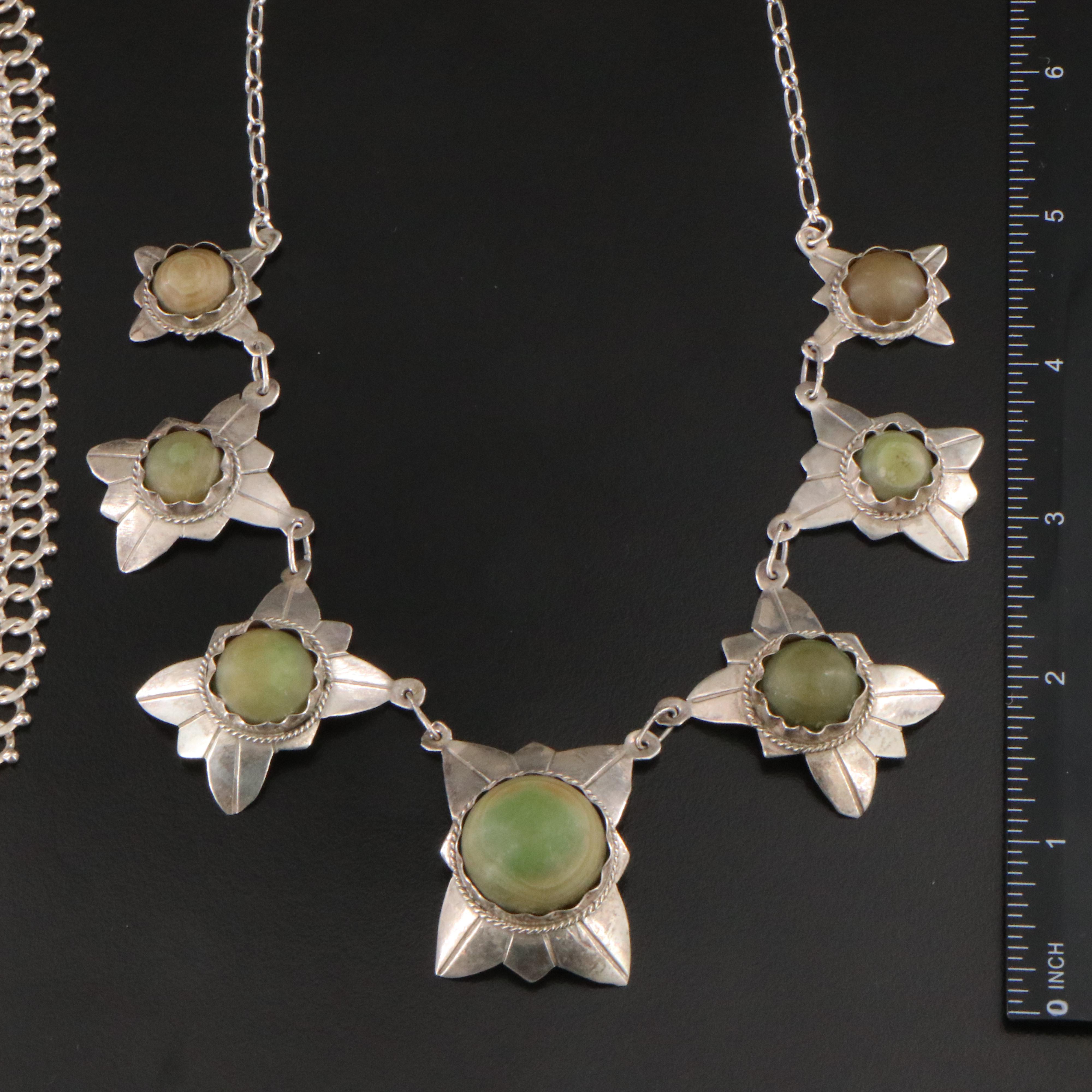 Mexican Sterling Calcite Bracelet and Necklaces
