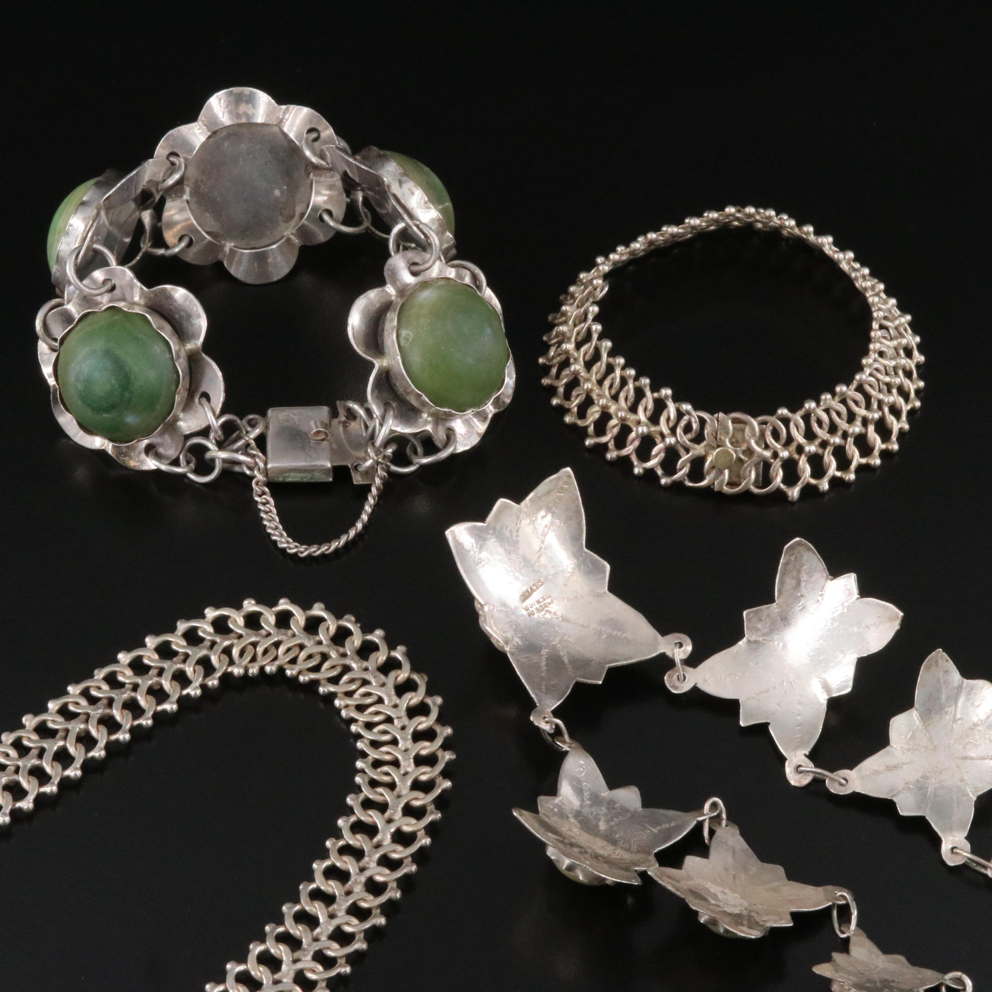 Mexican Sterling Calcite Bracelet and Necklaces