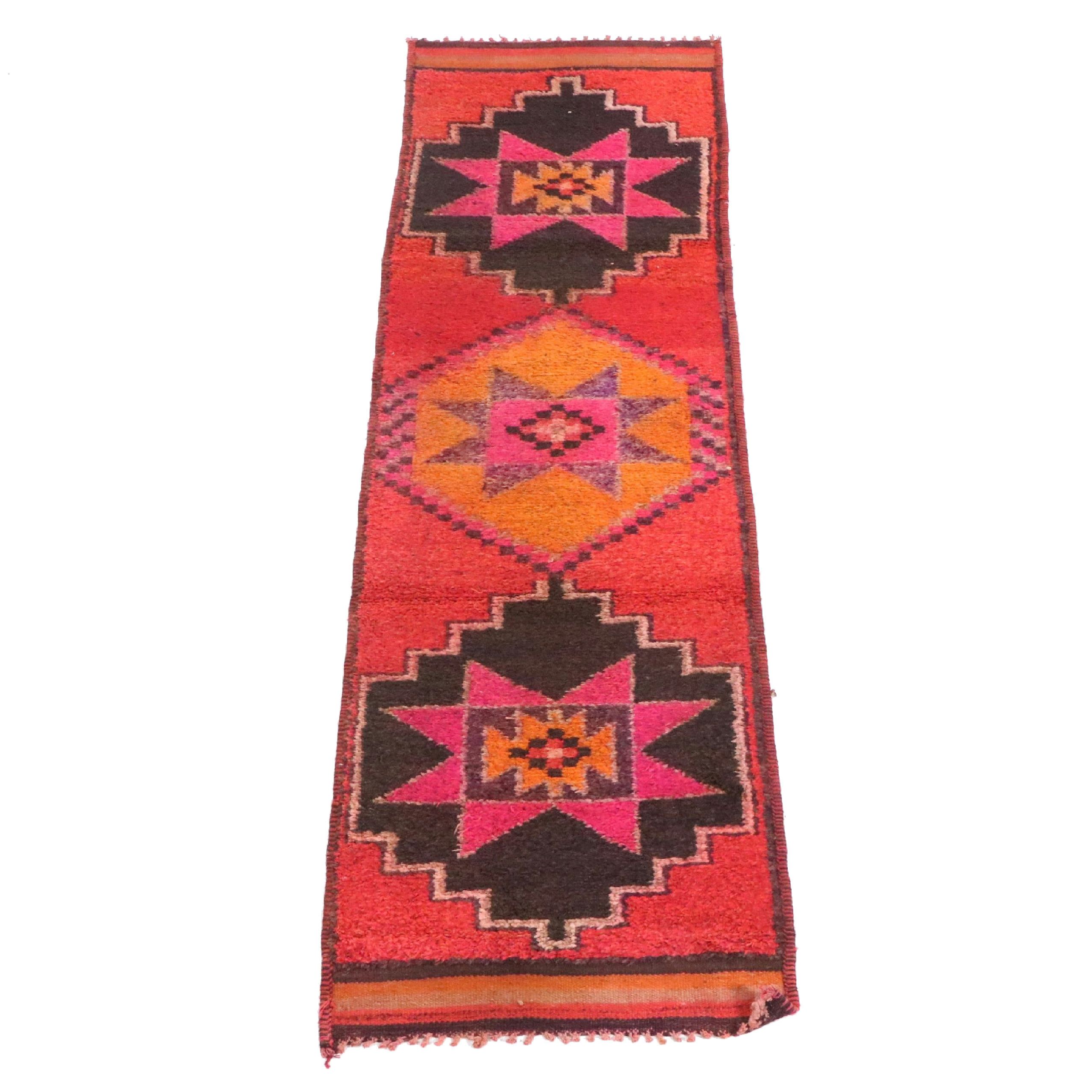 3'1 x 11'2 Hand-Knotted Turkish Village Carpet Runner Long Rug