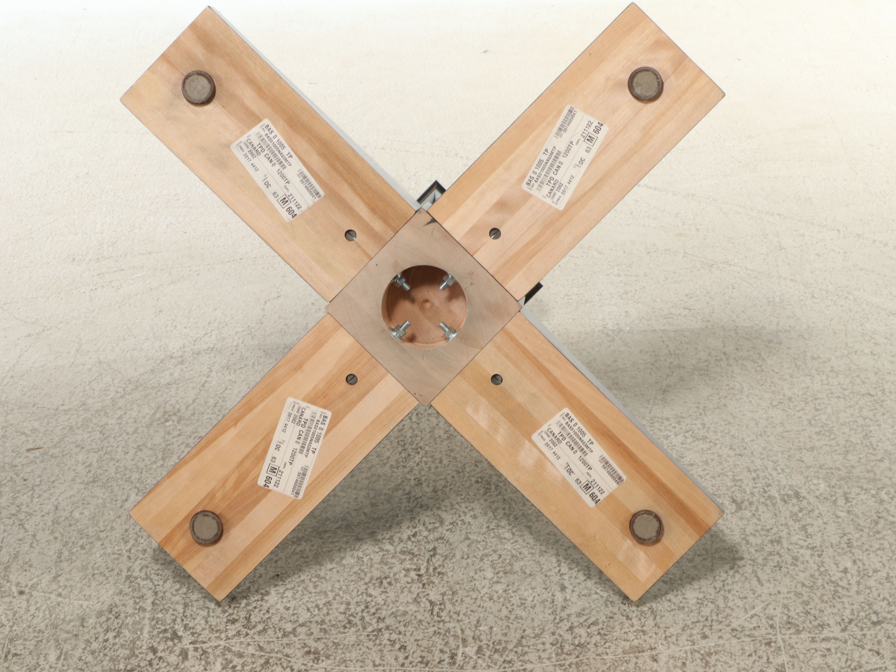 Five Piece Contemporary Dining Set with Glass Top Pedestal Table