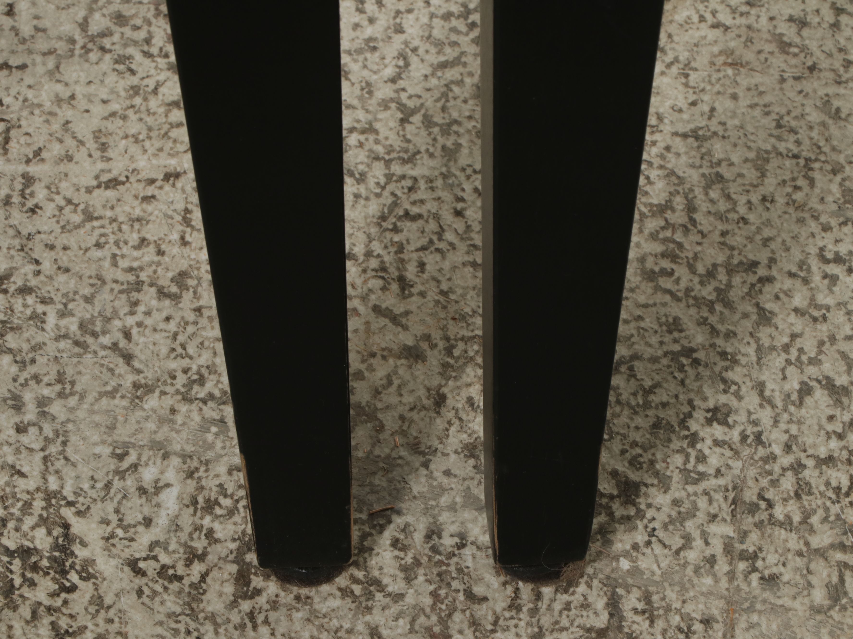 Five Piece Contemporary Dining Set with Glass Top Pedestal Table