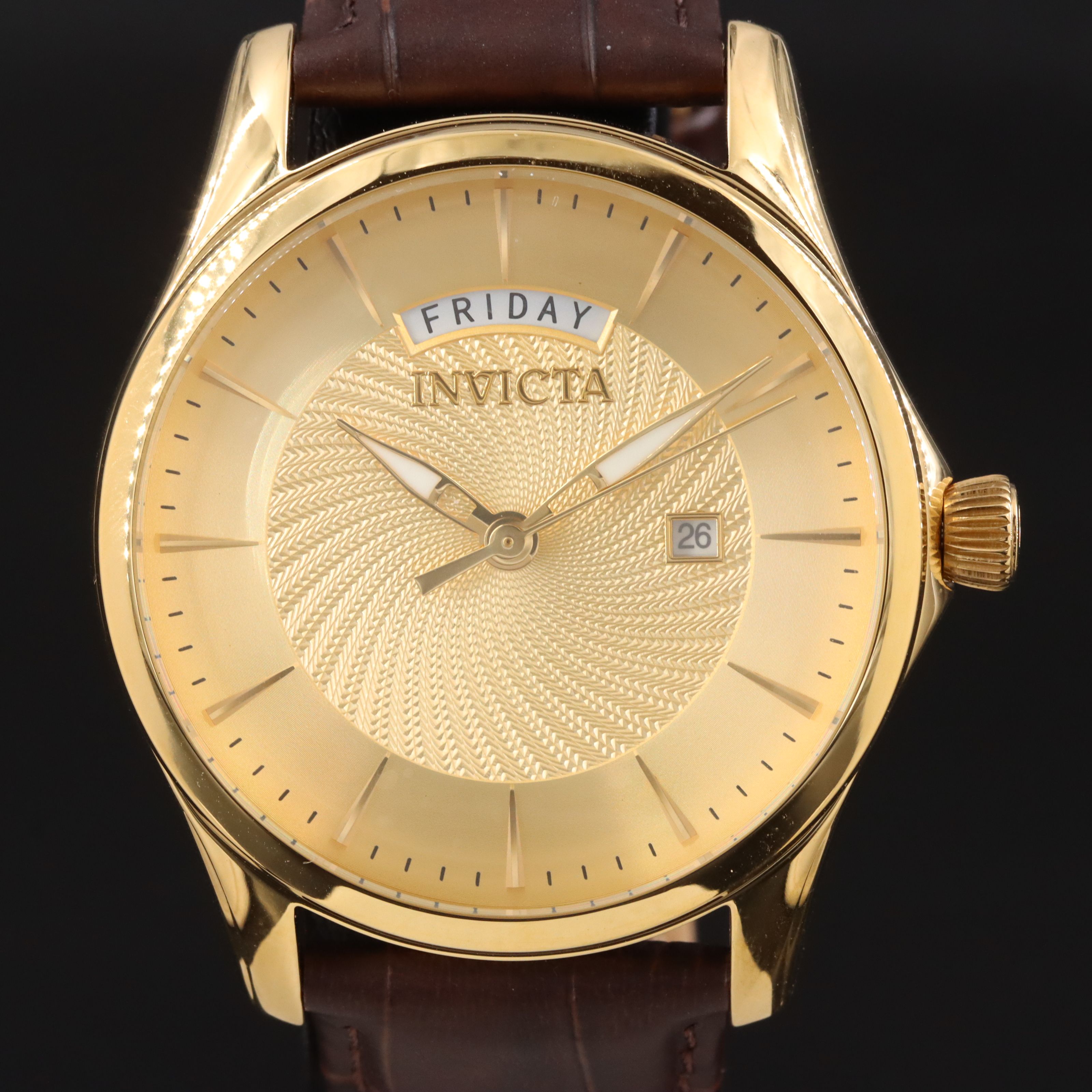 Invicta Day-Date Stainless Steel Quartz Watch #24400