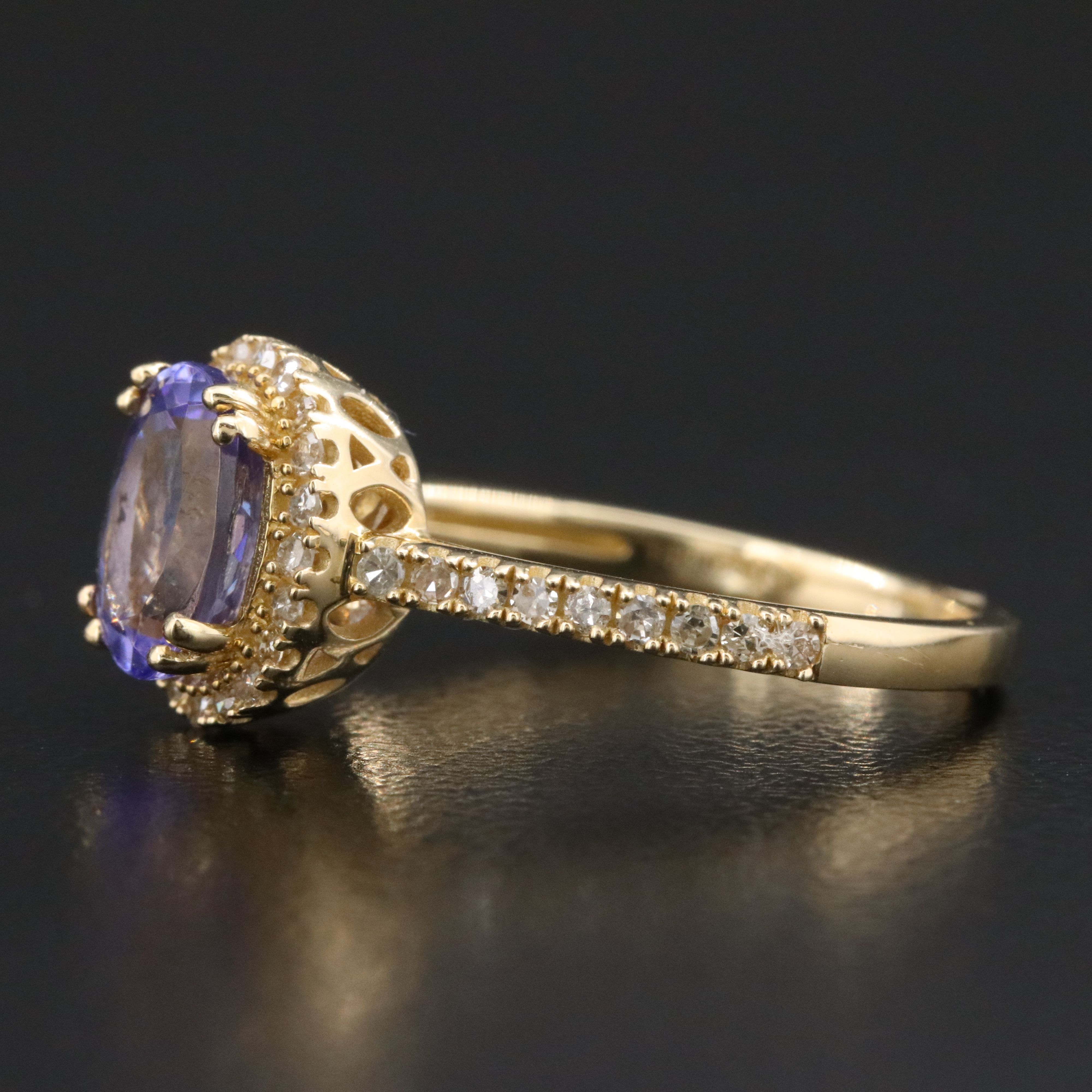 14K Tanzanite and Diamond Ring