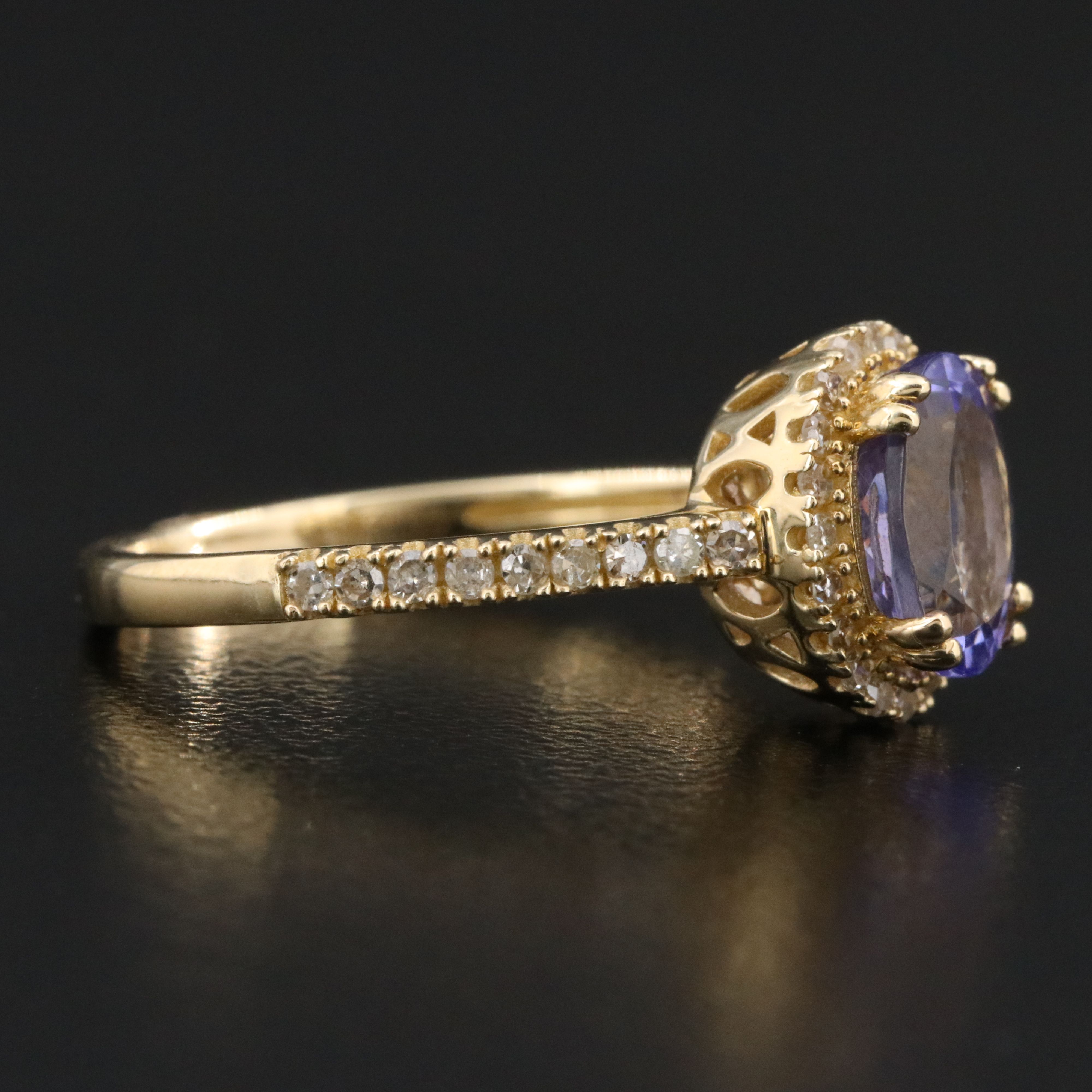 14K Tanzanite and Diamond Ring