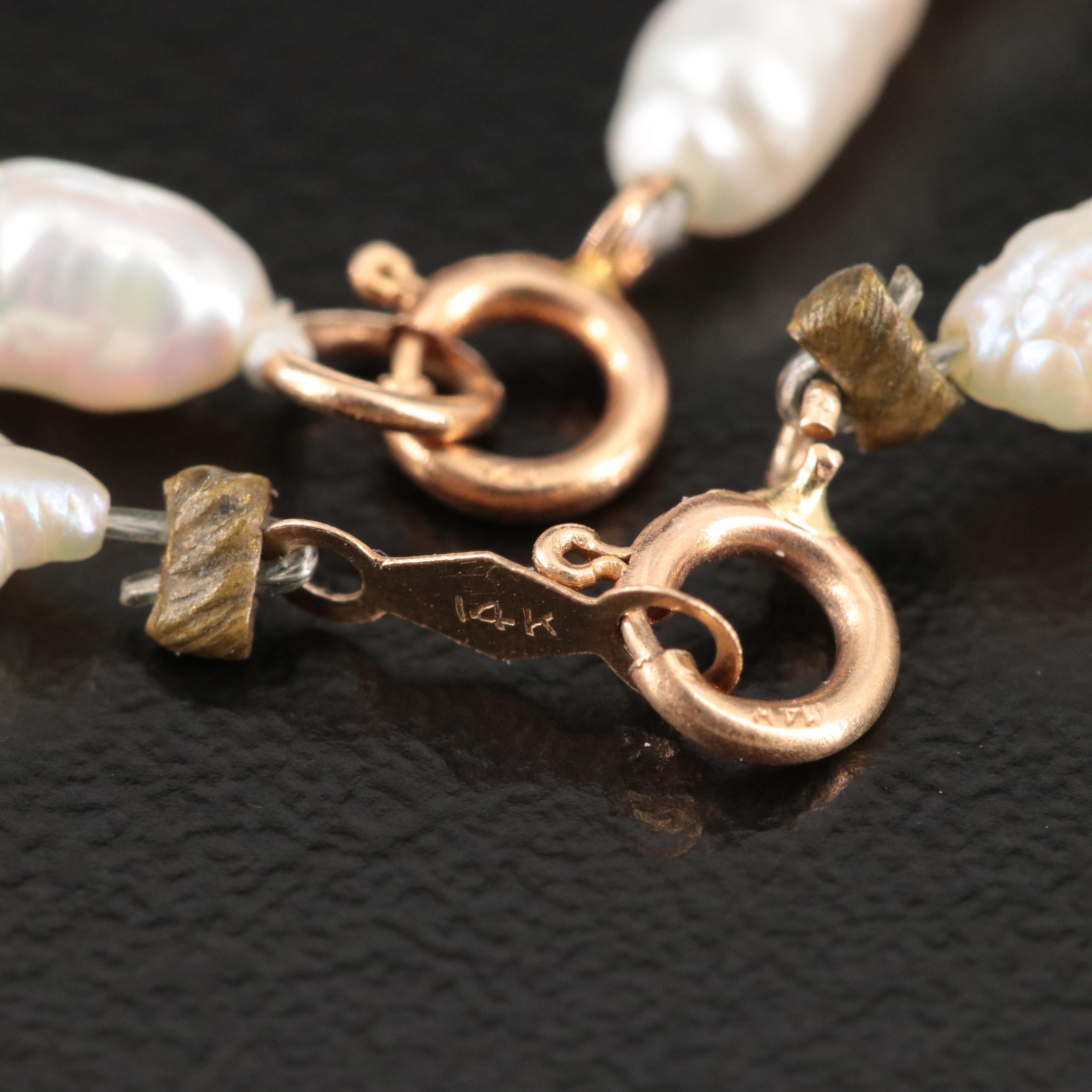 14K Pearl Bracelets