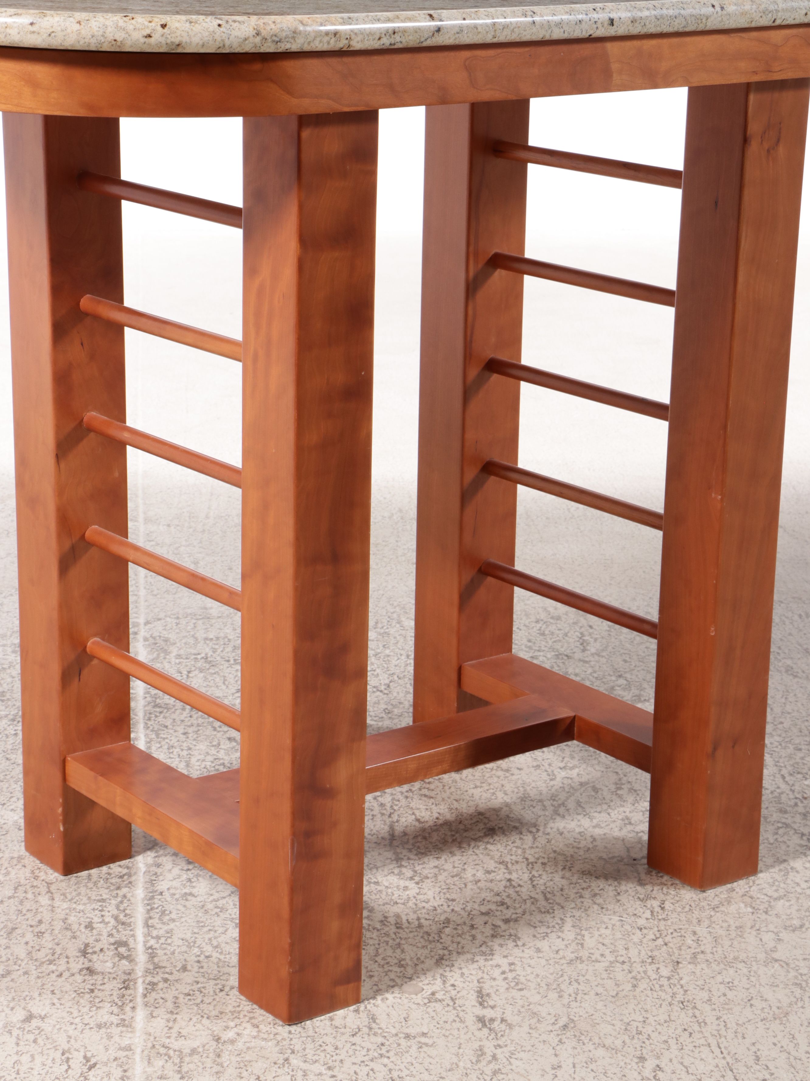 Pair of Winsome Wood Barstools with Granite Top Bar Table