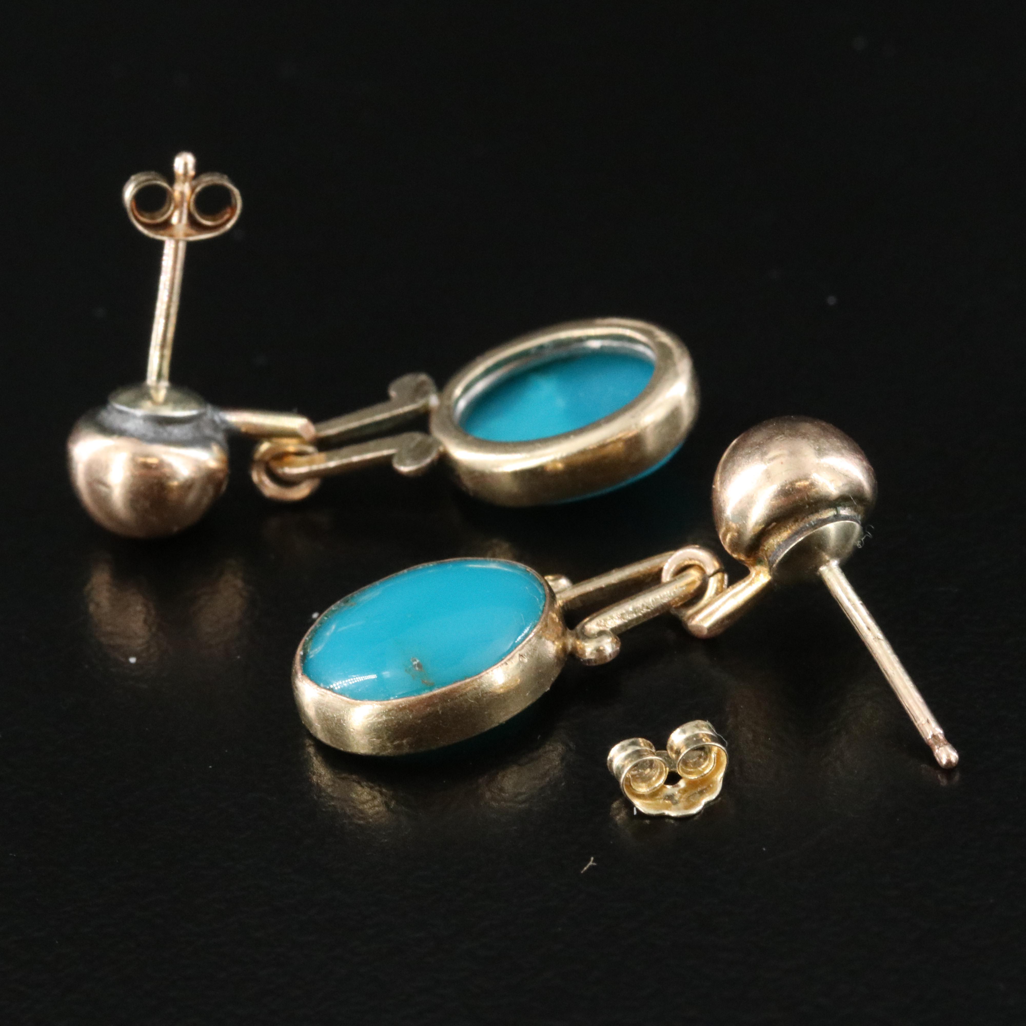 10K Turquioise Earrings