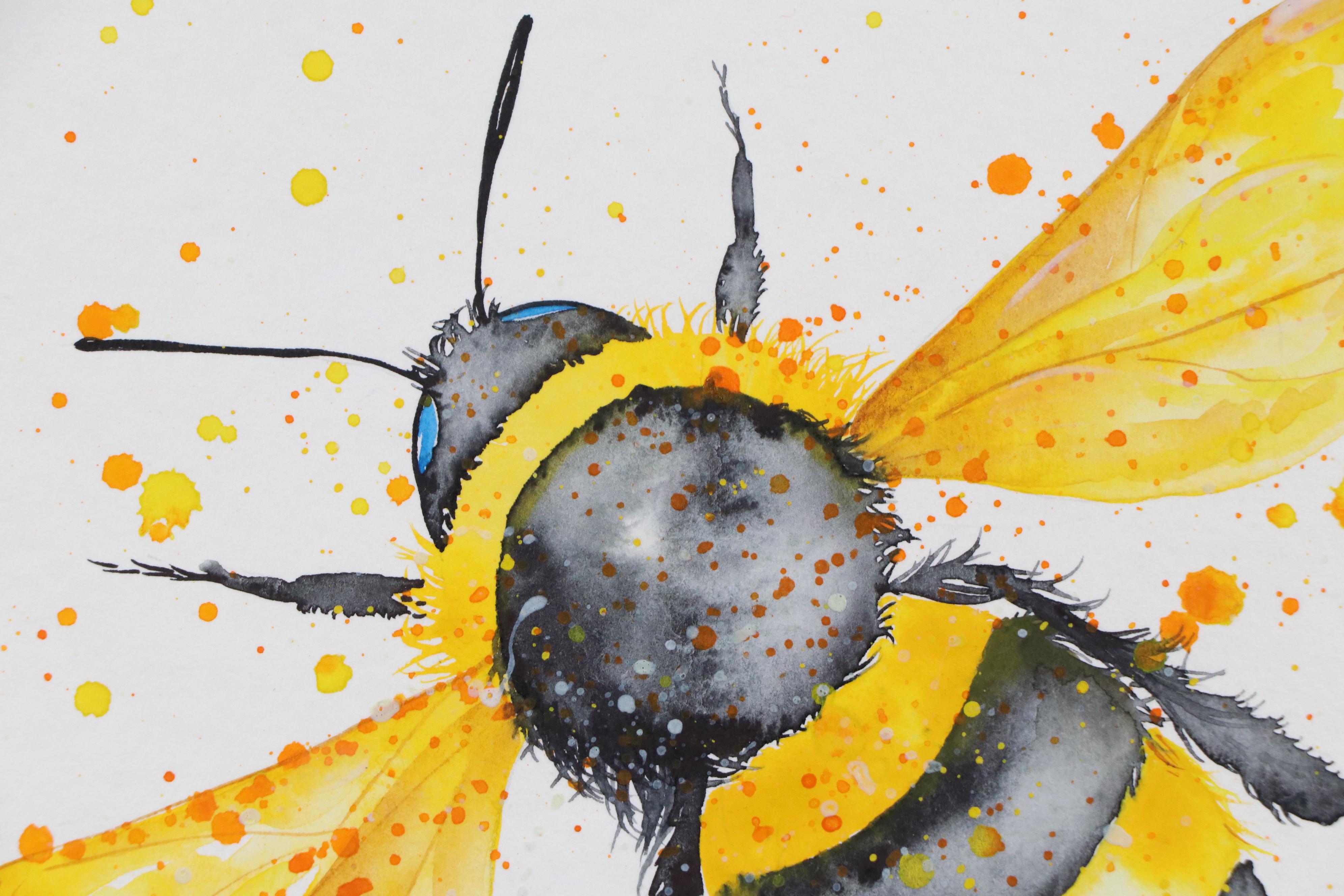 Alyona Glushchenko Watercolor Painting of Bee, 2025