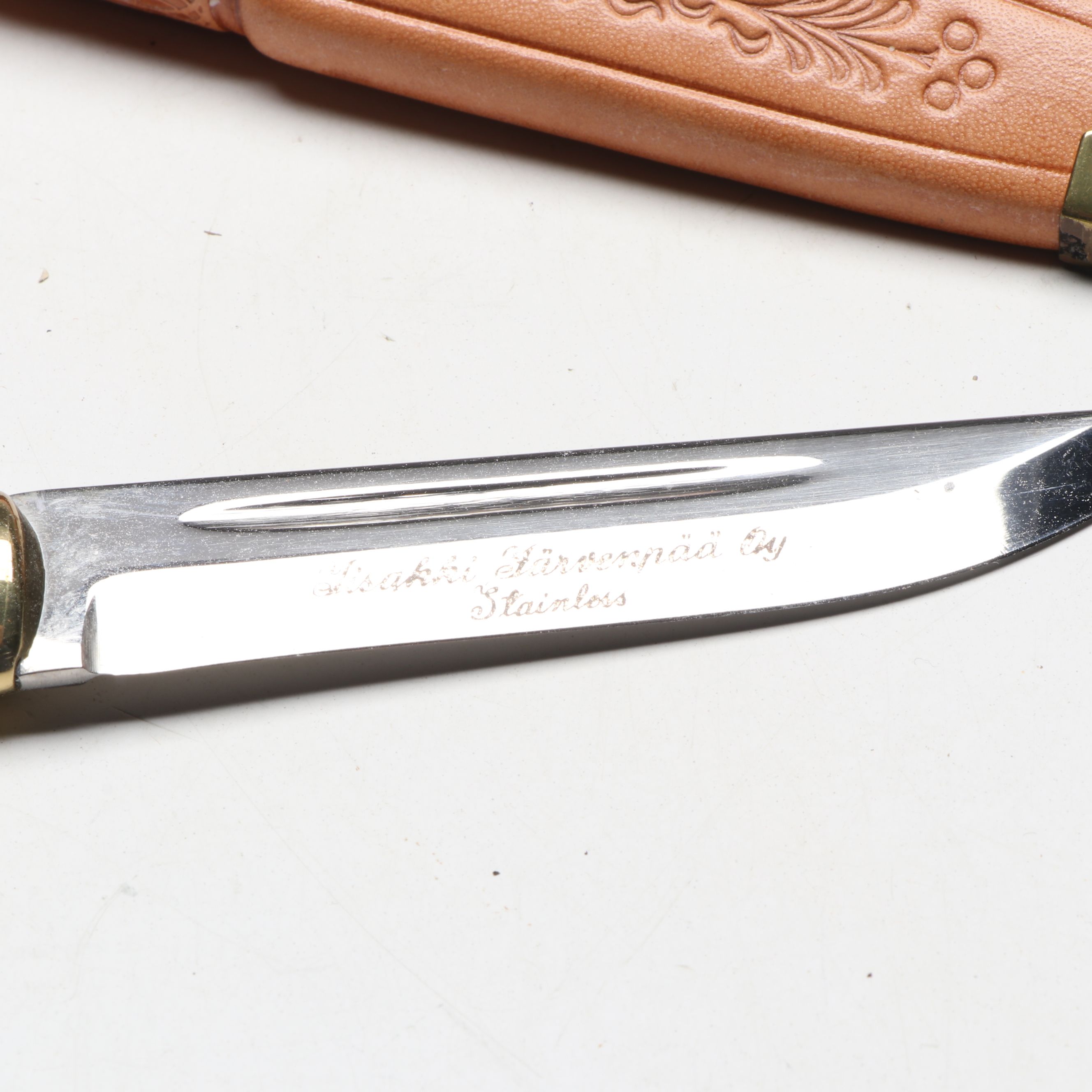 Sterling Silver Grape Shears, Christian Dior Box with Finnish and Other Knives