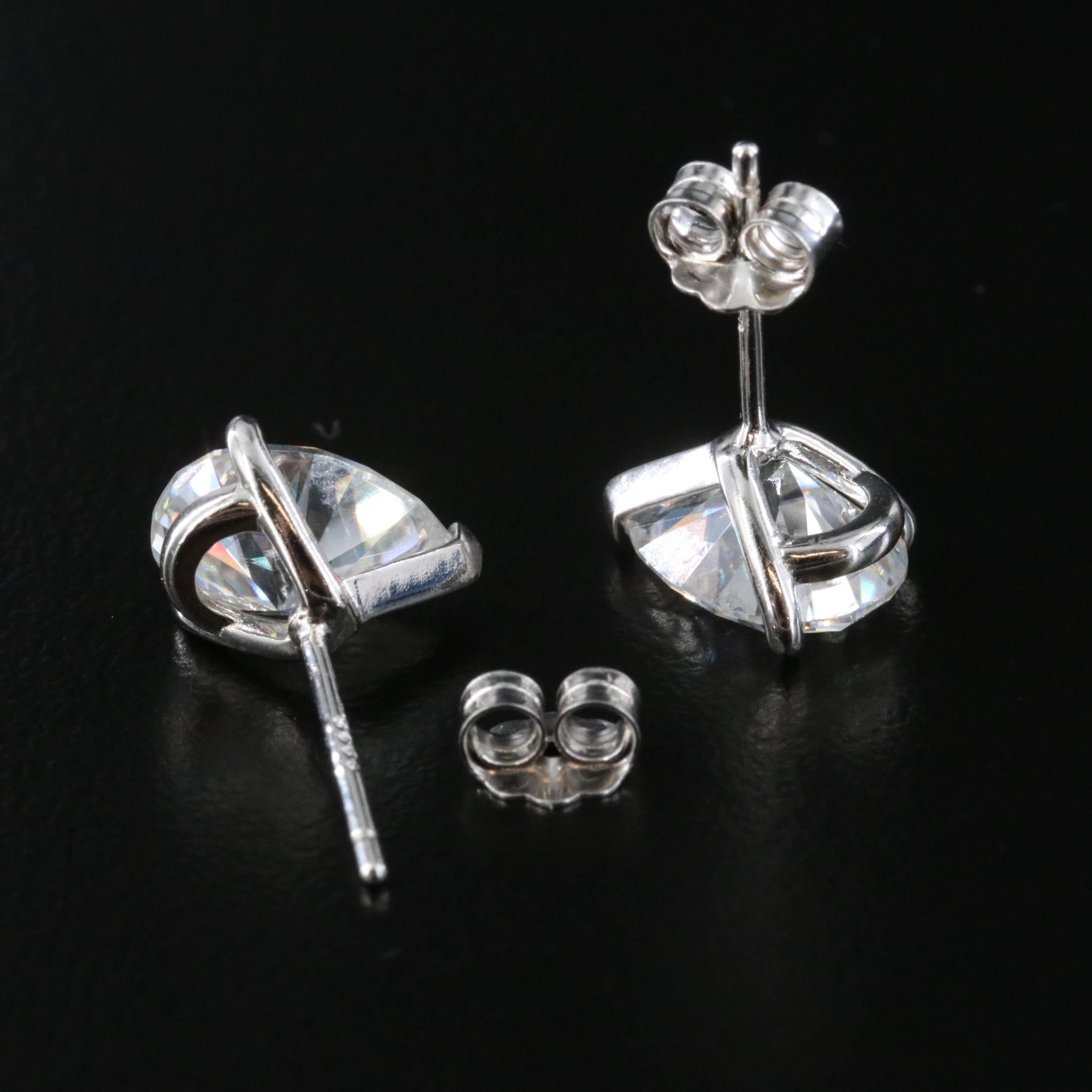 Sterling Moissanite Stud Earrings