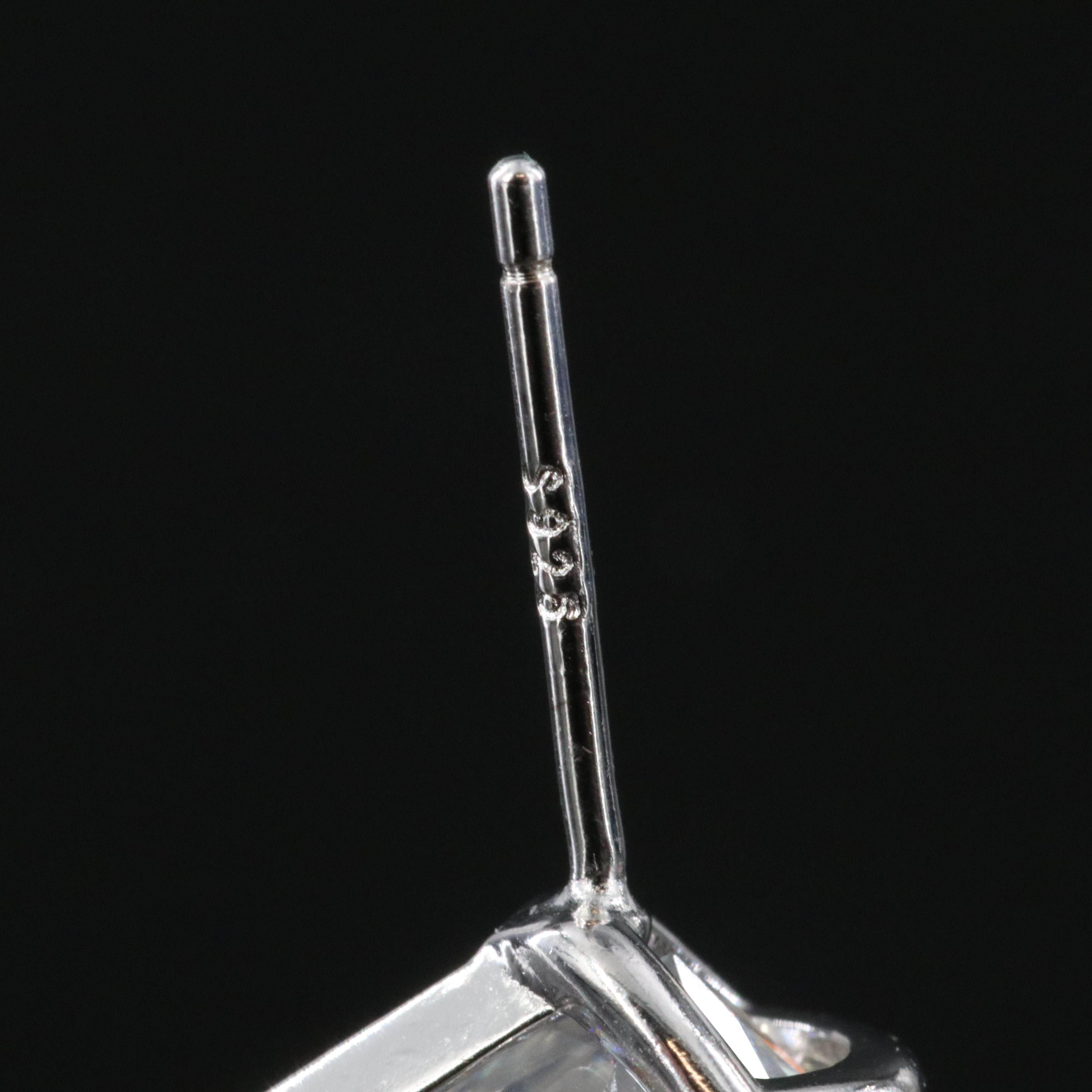 Sterling Moissanite Stud Earrings