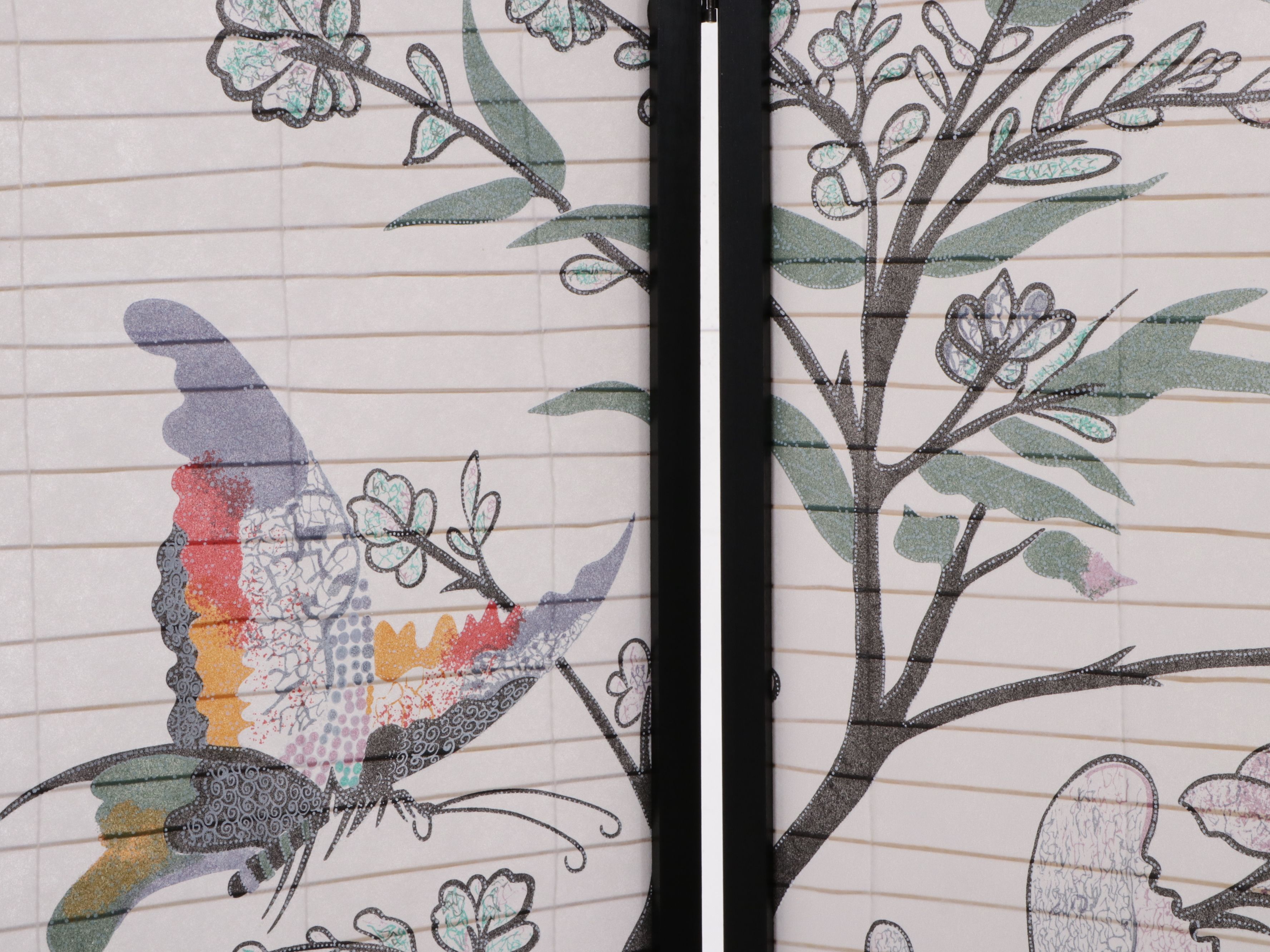 Japanese Style Three-Panel Rice Paper Screen