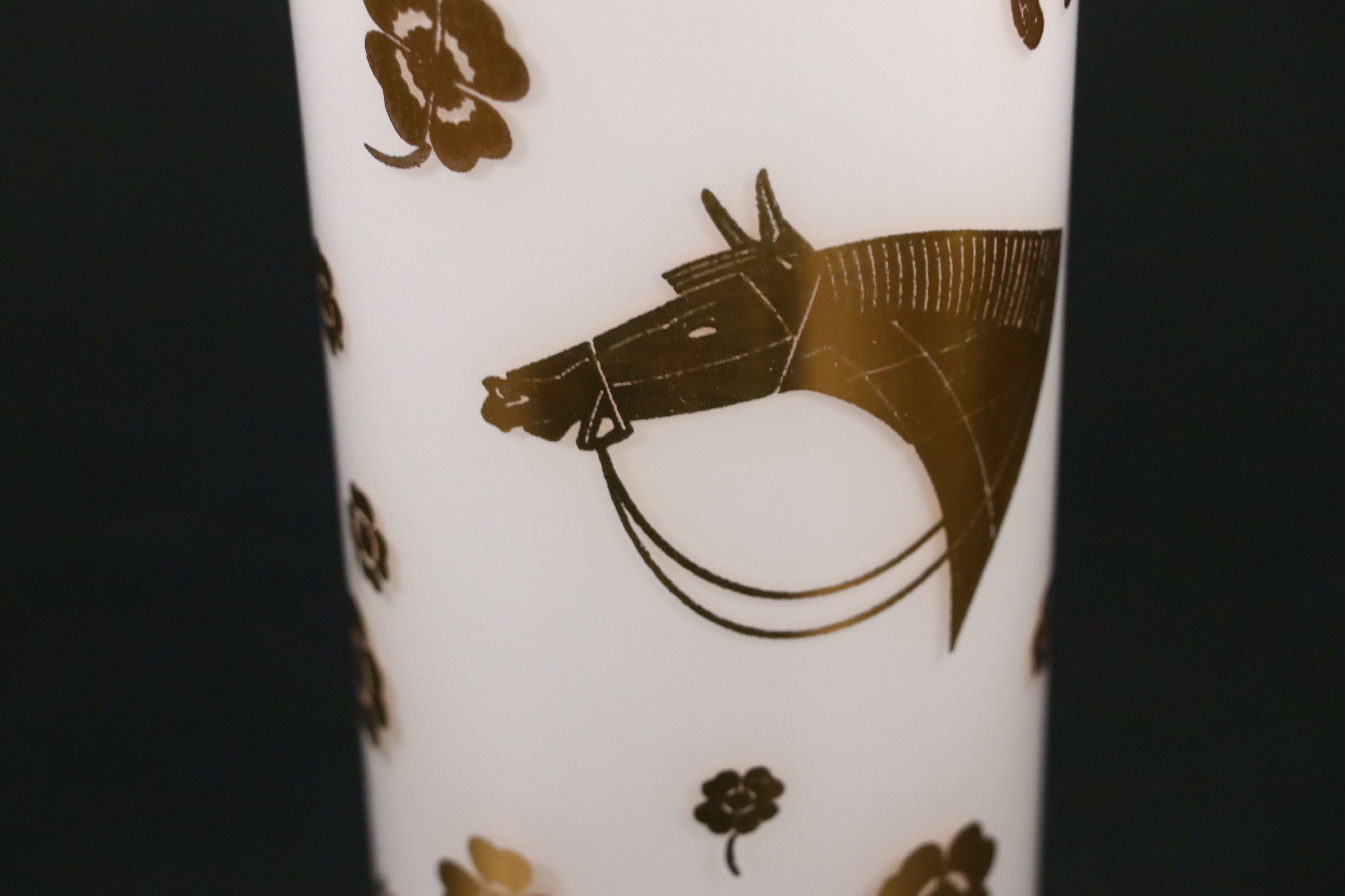 Fred Press Mid Century Modern Glass Derby Tumblers