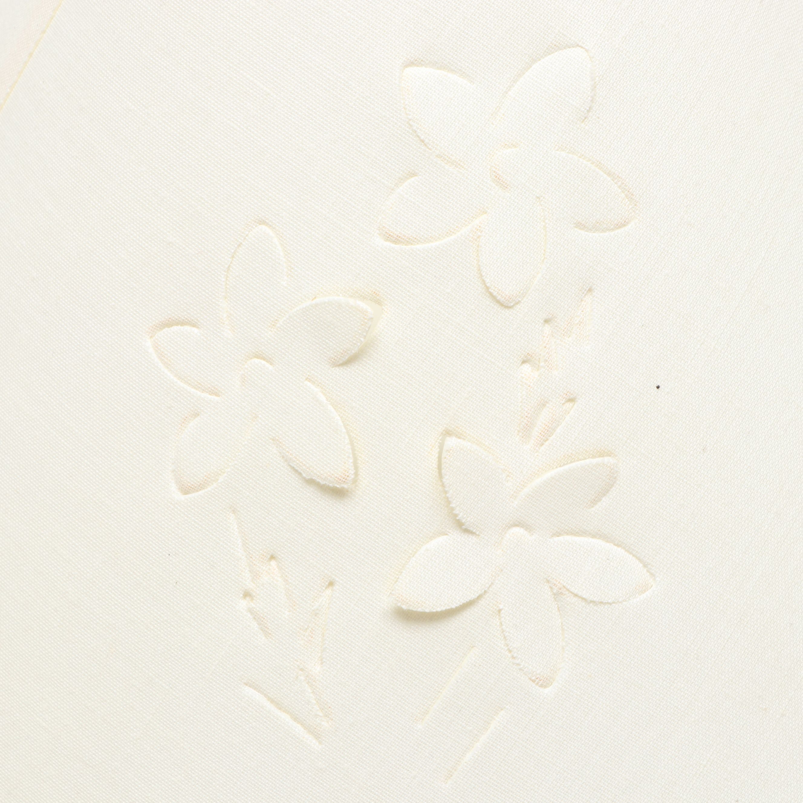 Cutwork Pierced Floral Cotton Shade and Pair of Uno Shades