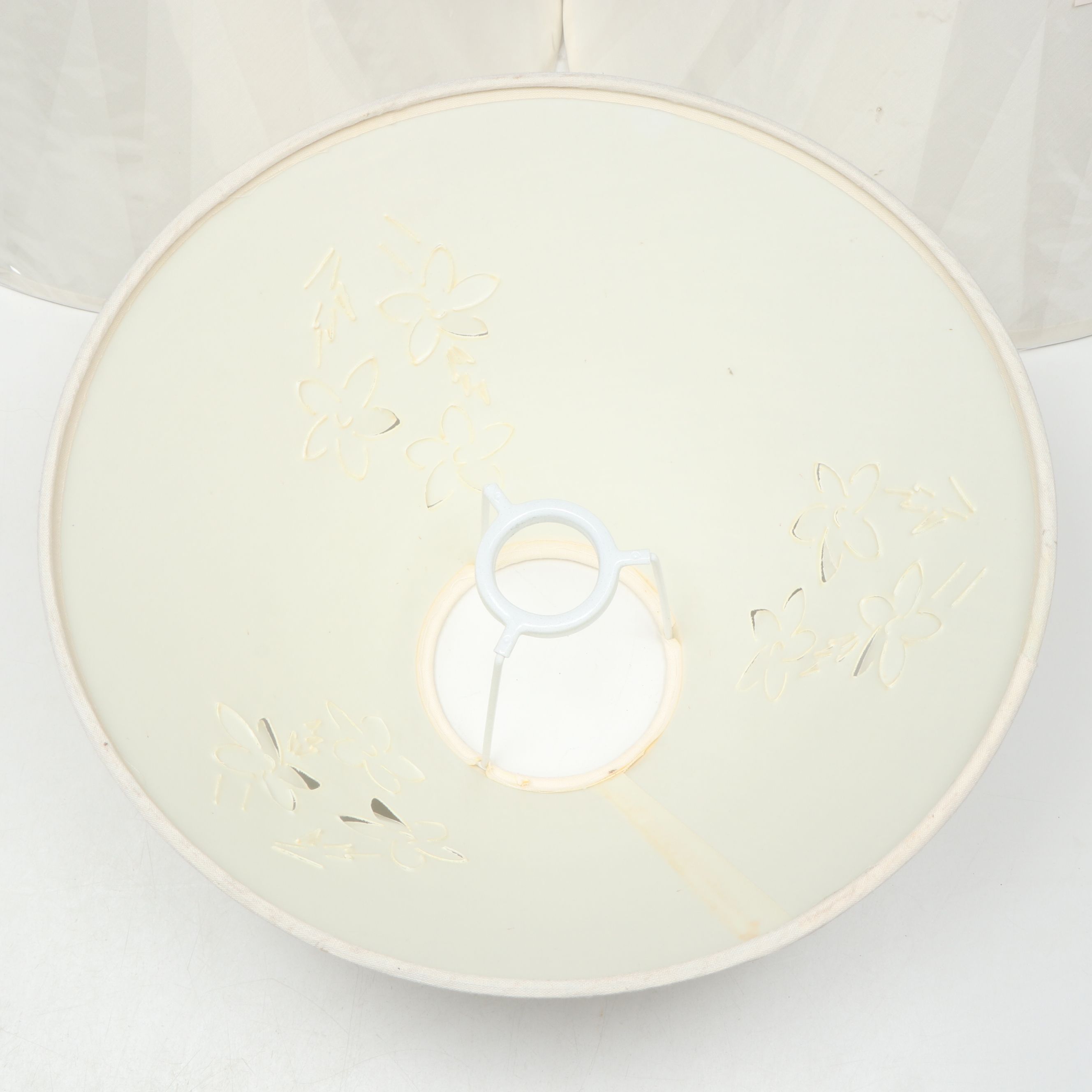 Cutwork Pierced Floral Cotton Shade and Pair of Uno Shades