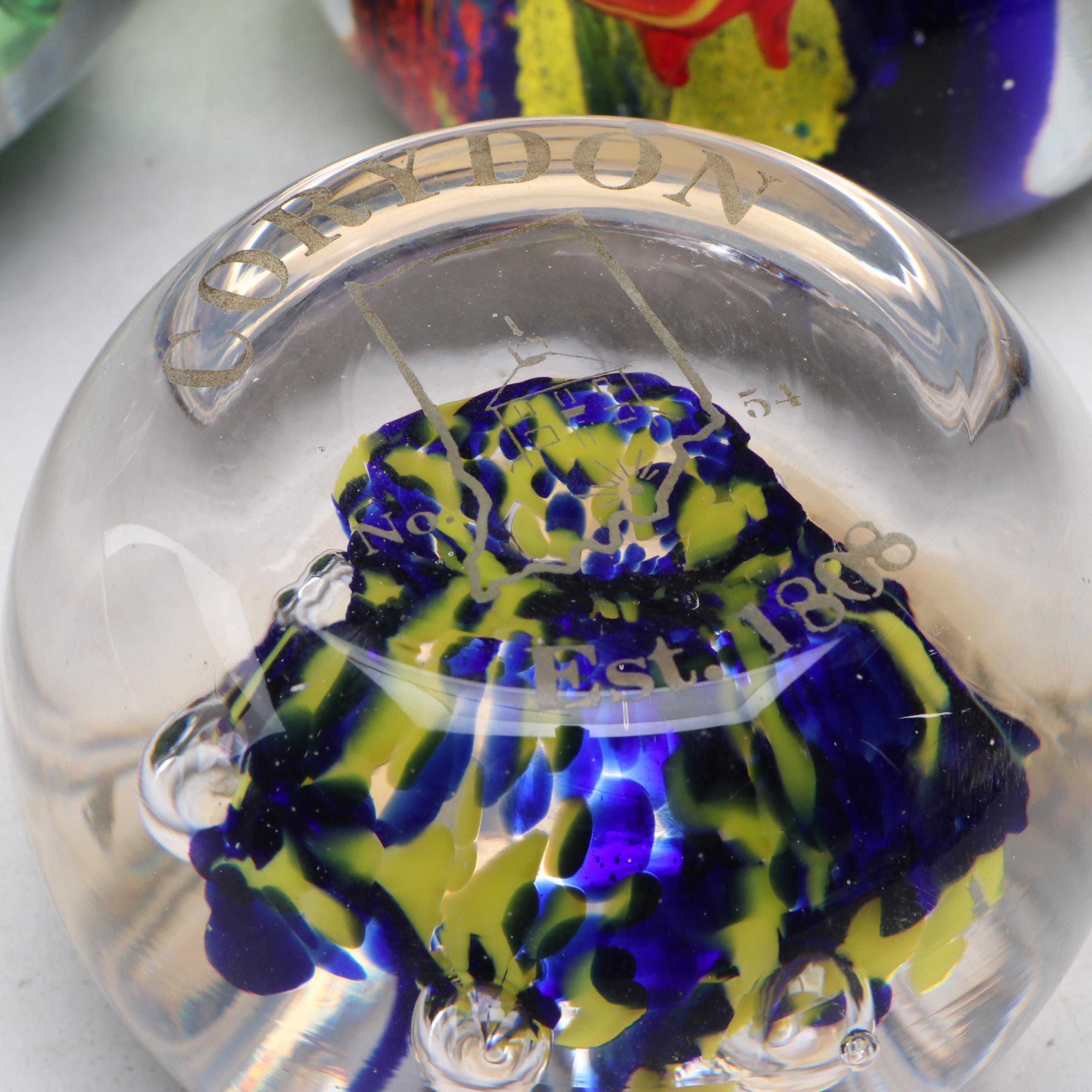 Zimmerman Art Glass with Other Paperweights and Bird Figurines