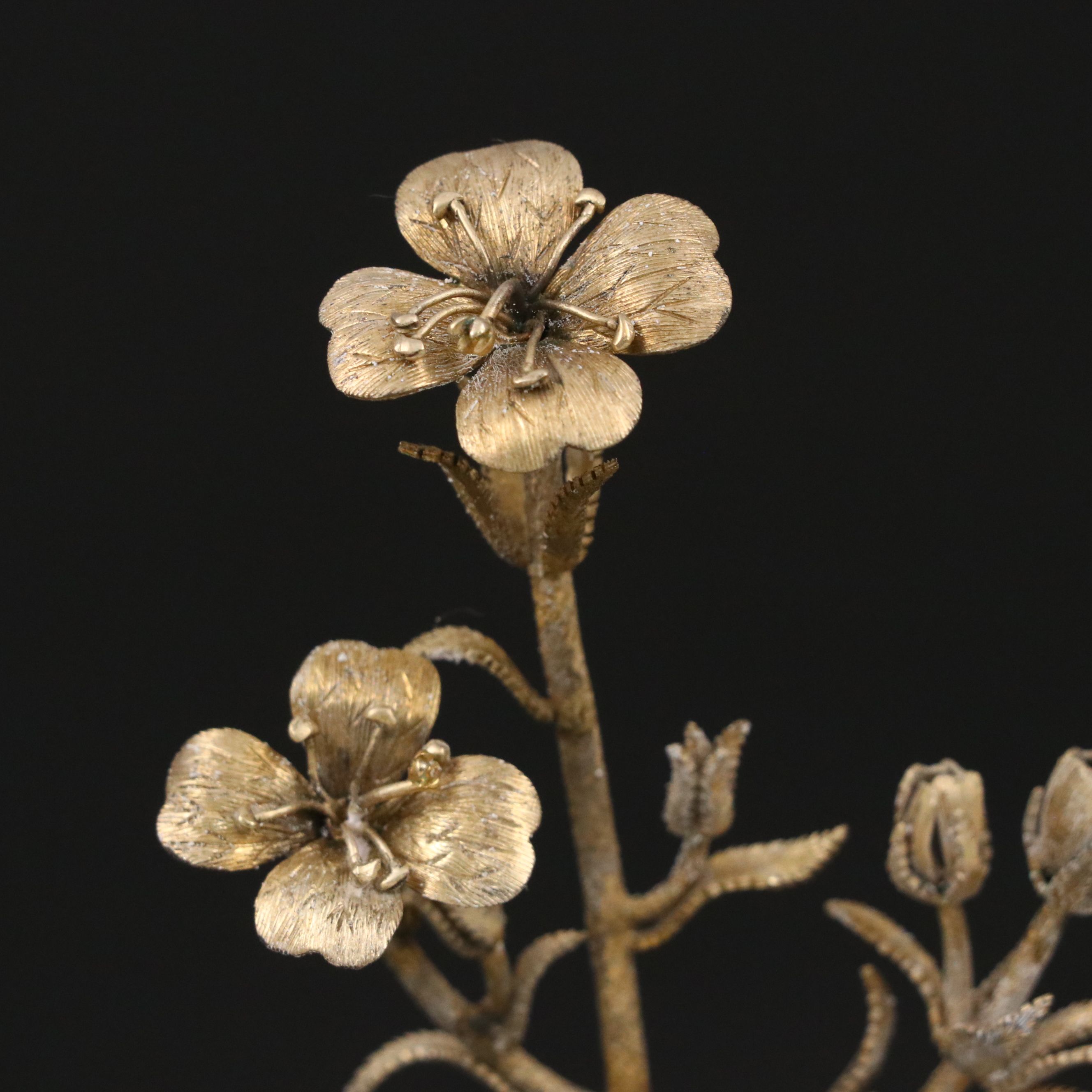 Tiffany & Co. Mexican Gilt Sterling Potted Flower Designed by Janna Thomas