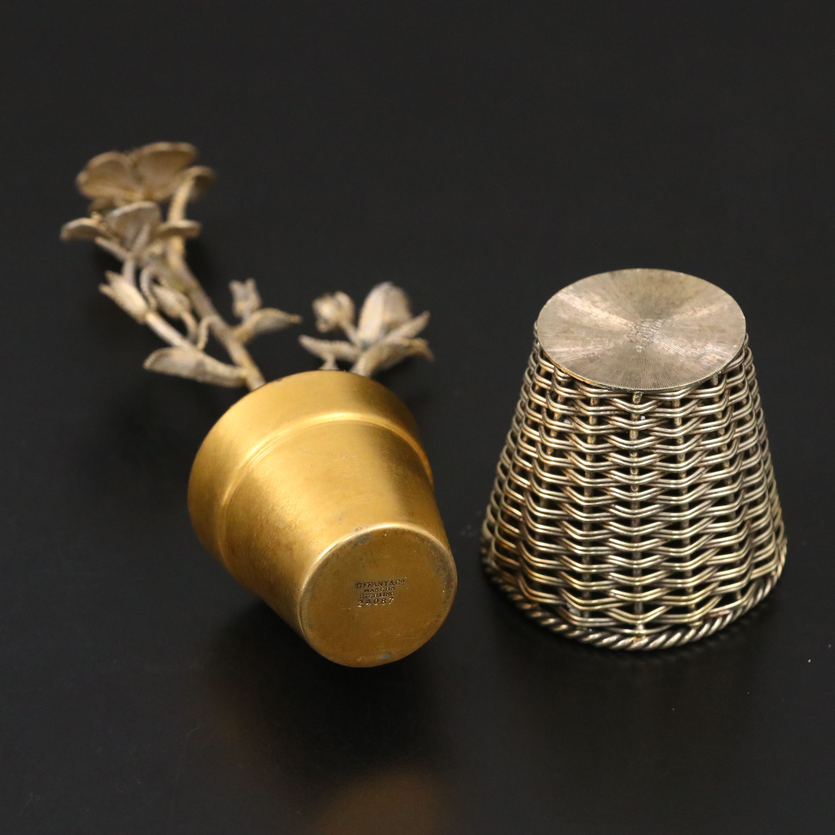 Tiffany & Co. Mexican Gilt Sterling Potted Flower Designed by Janna Thomas