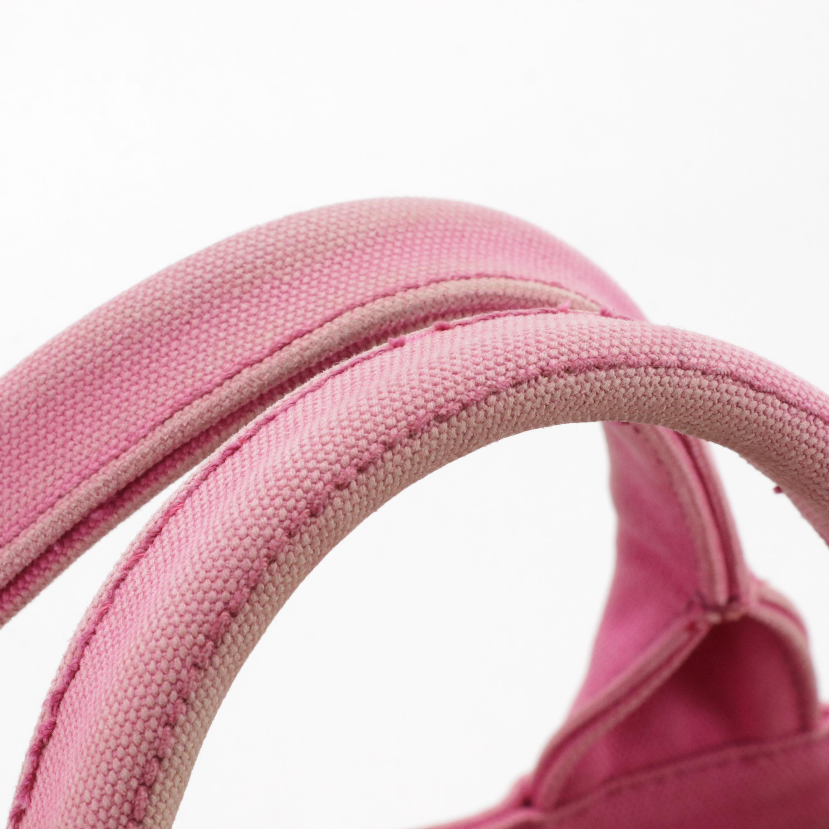 Prada Canapa Bijoux Two-Way Tote in Pink Canvas