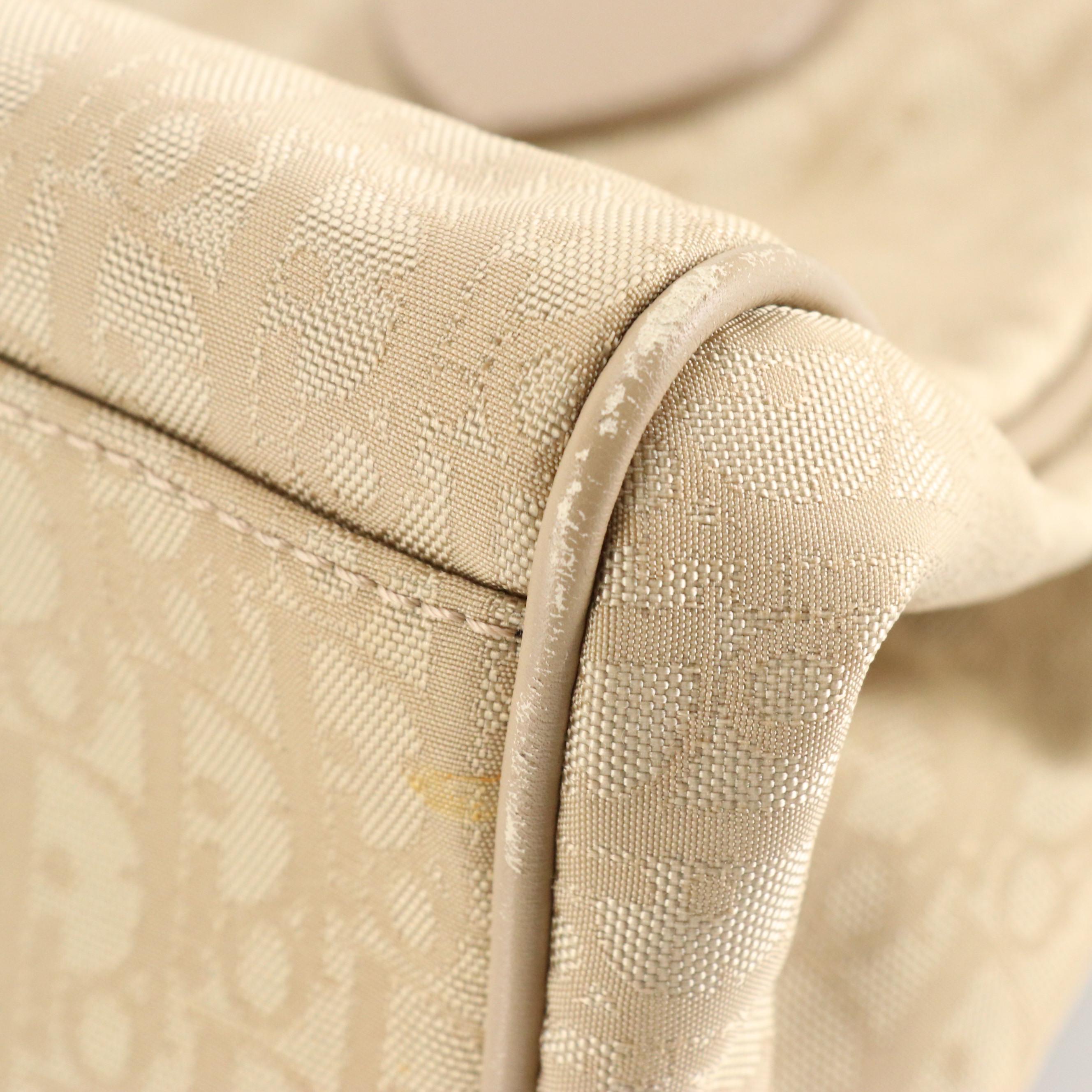 Christian Dior Lovely Tote in Champagne Trotter Canvas and Leather