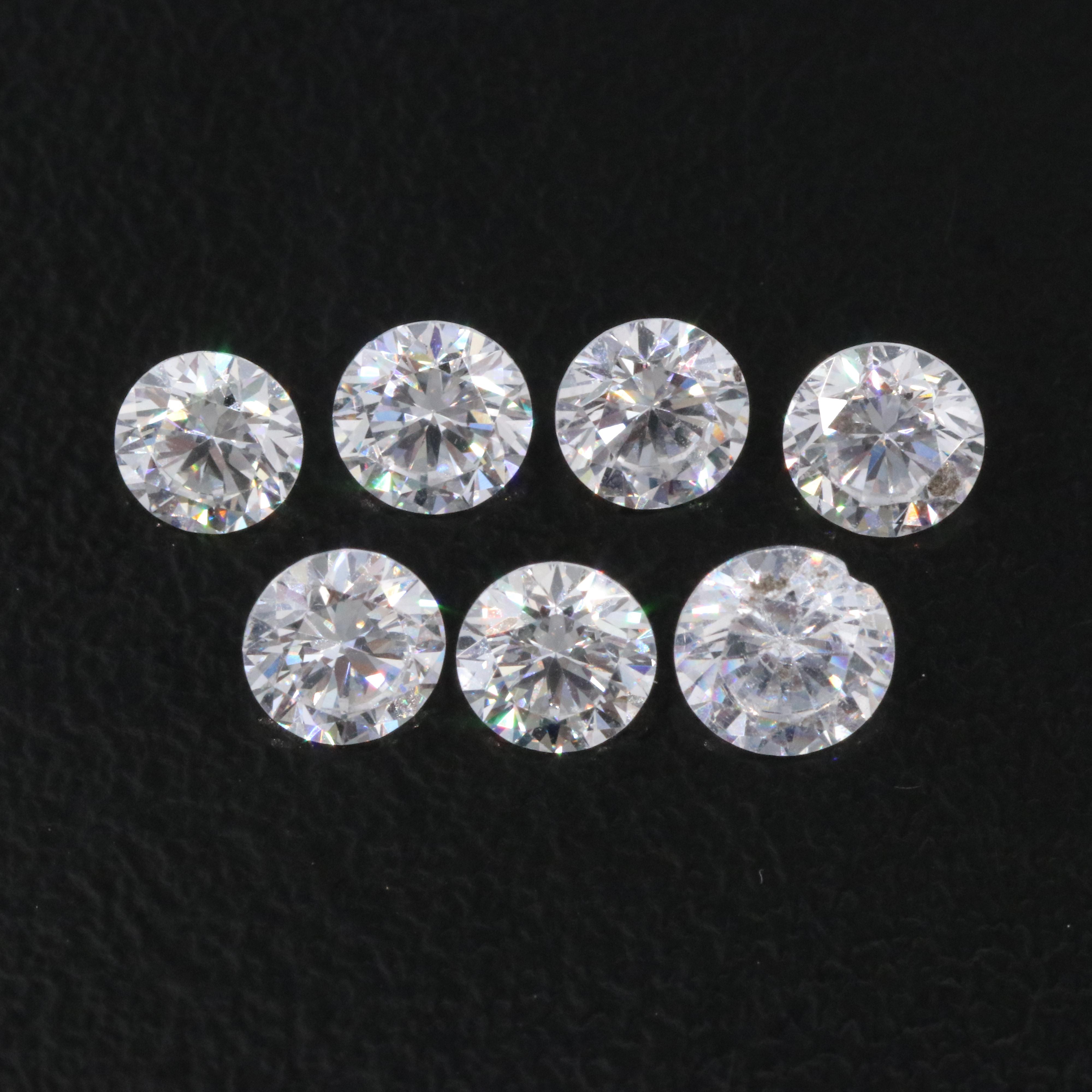 Loose 1.61 CTW Lab Grown Diamond Lot Including CZ