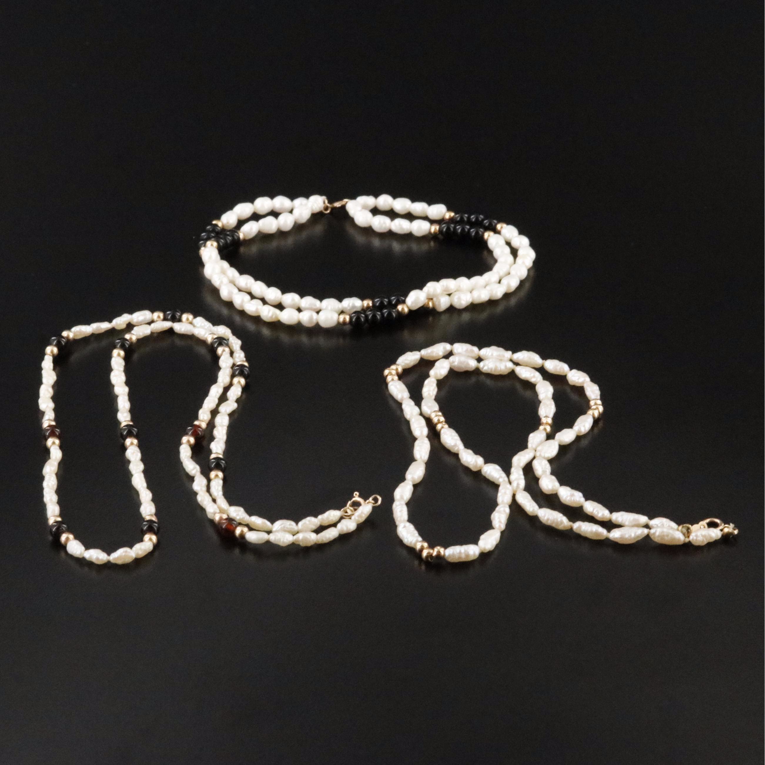 14K, Pearls, Black Onyx and Garnet Featured in Jewelry Collection