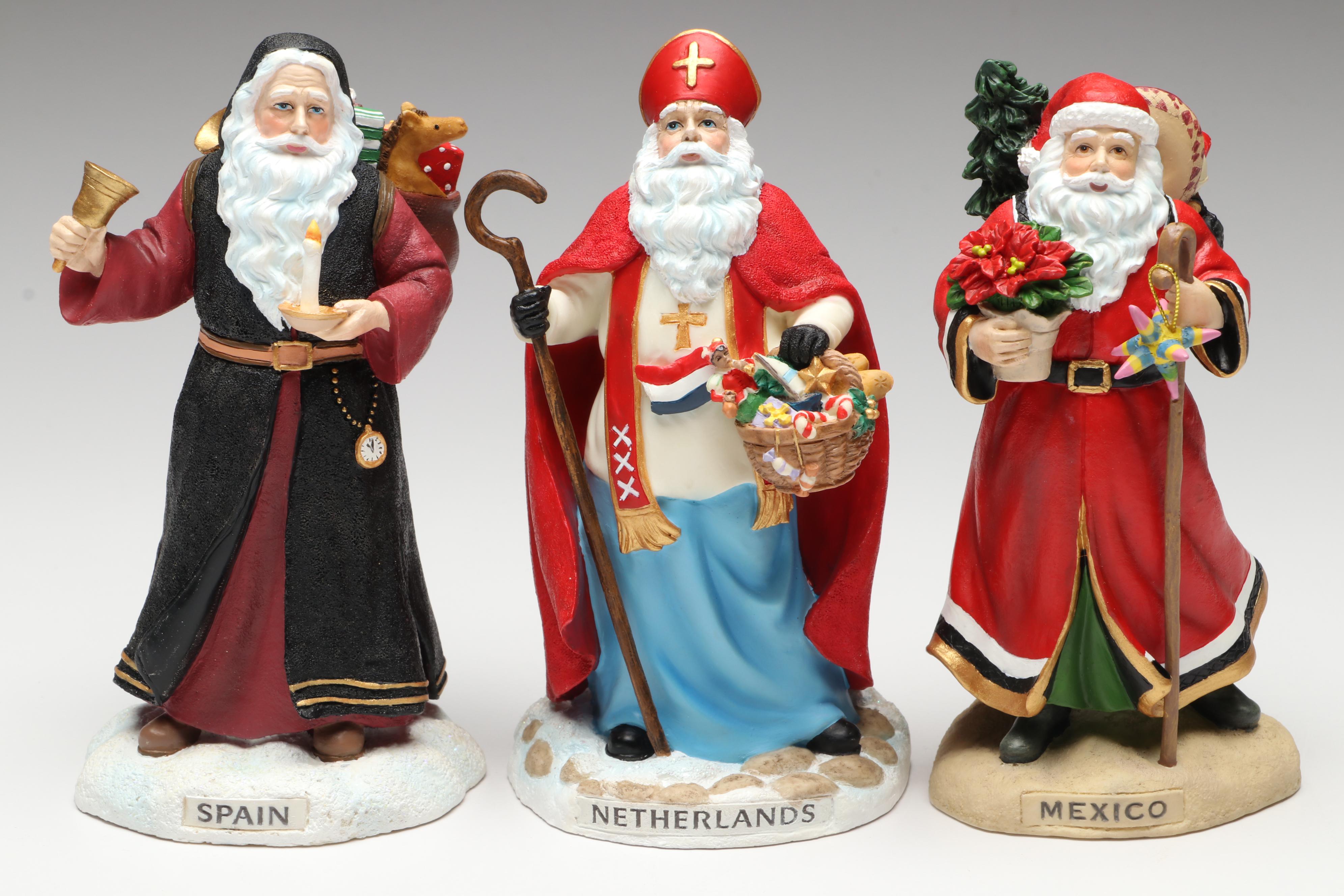 Pipka "Netherlands," Mexico" and Other Santa Figurine and Ornament