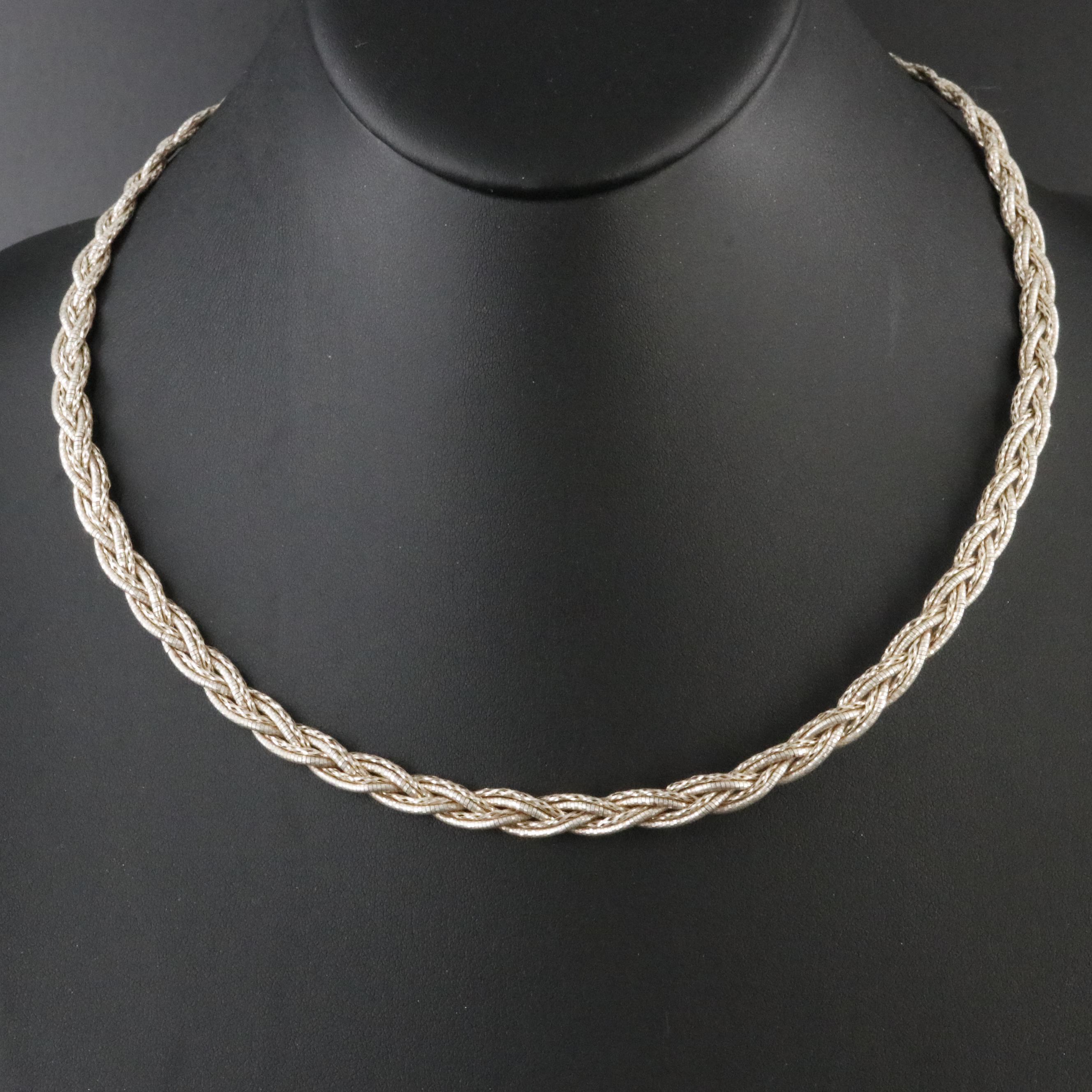 Sterling Braided Chain Necklace
