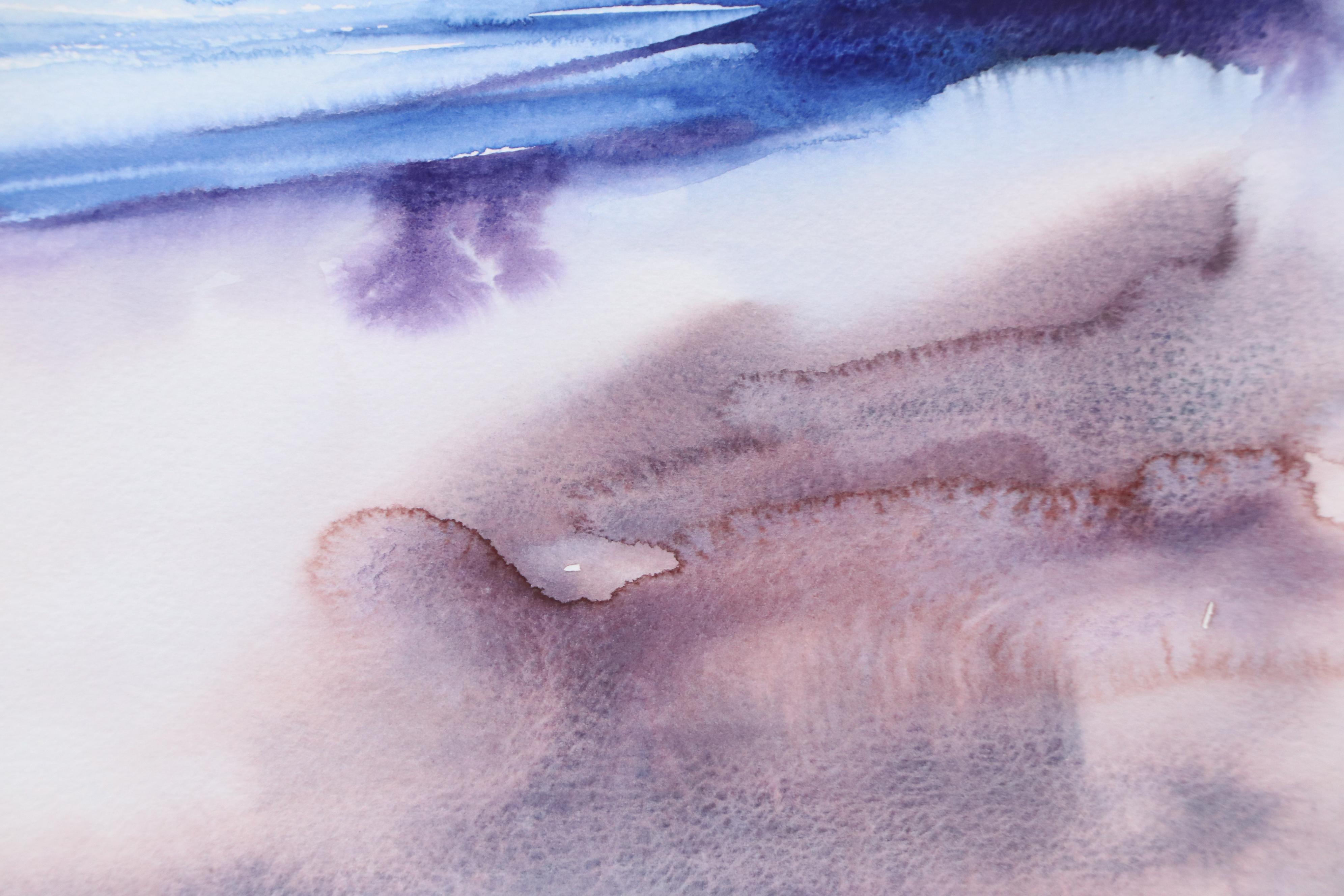 Alyona Glushchenko Abstract Landscape Watercolor Painting, 2025