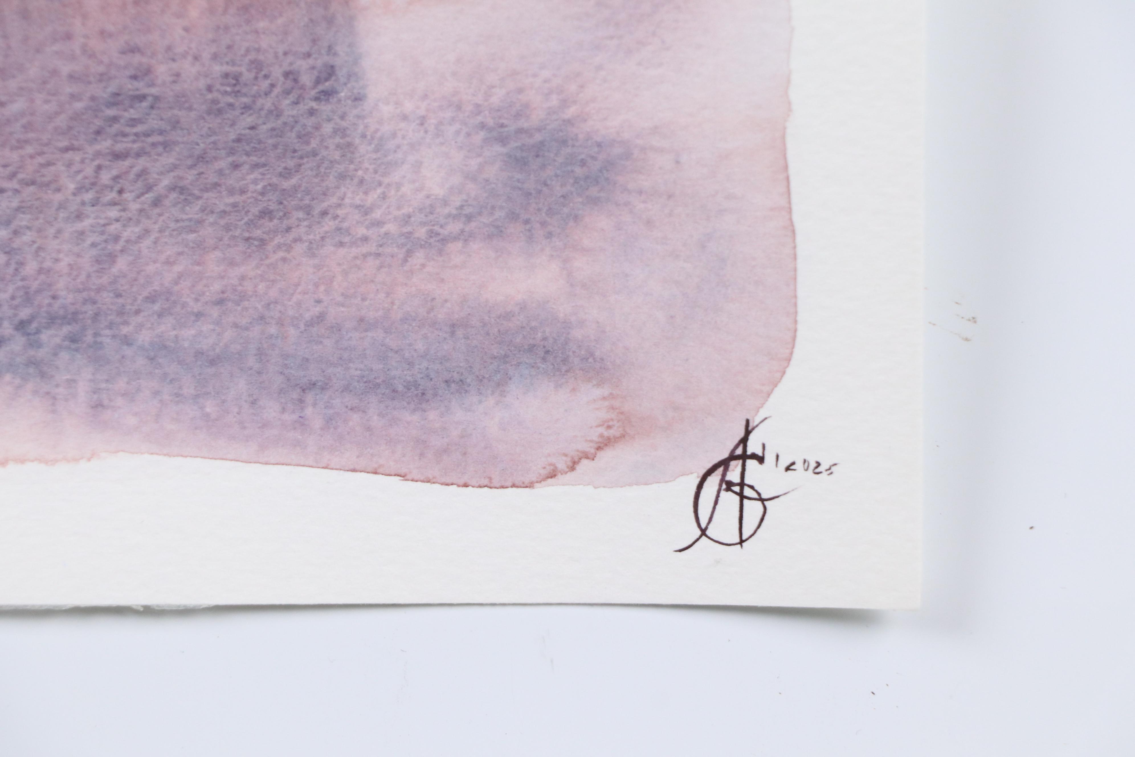 Alyona Glushchenko Abstract Landscape Watercolor Painting, 2025