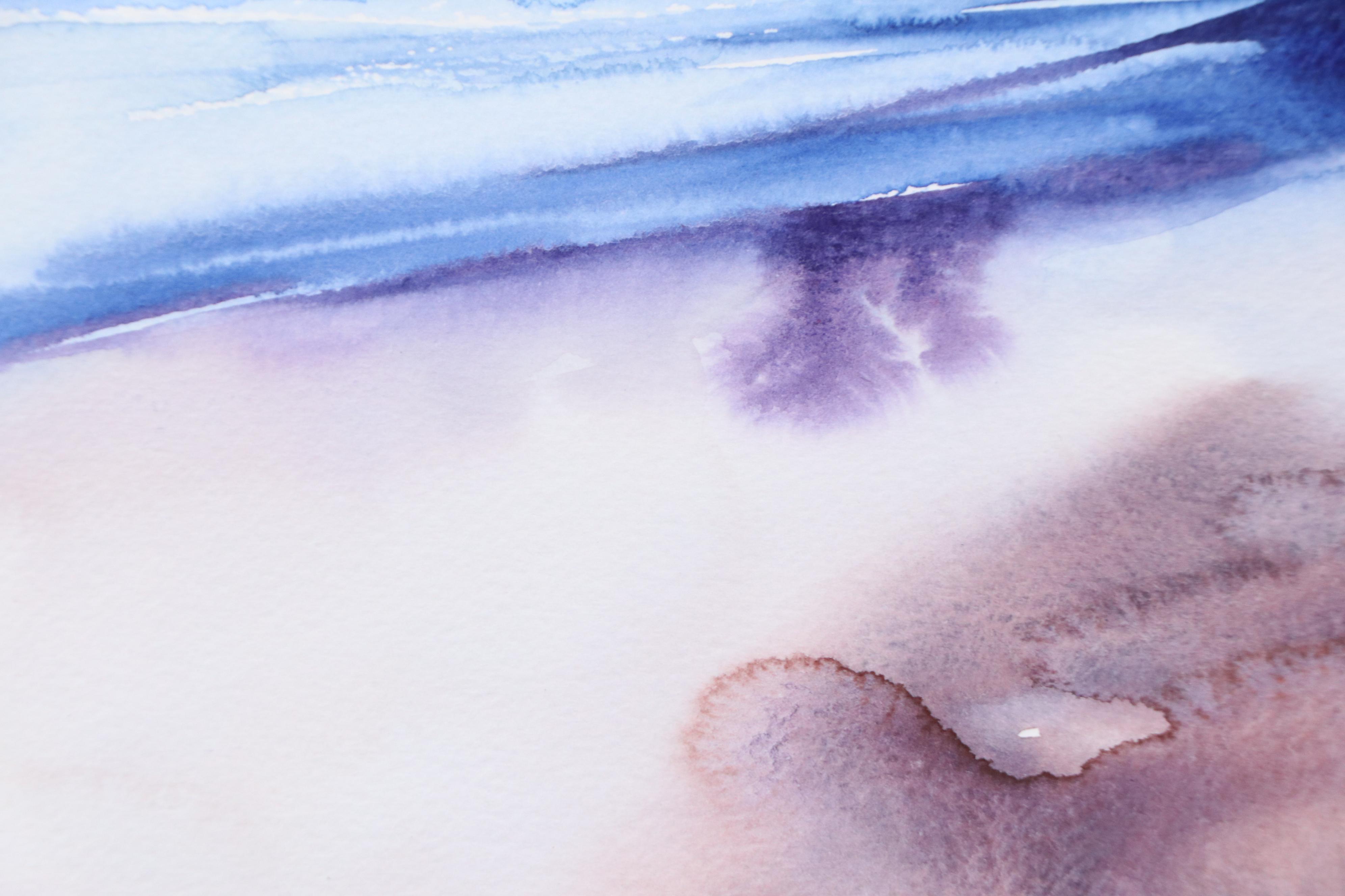 Alyona Glushchenko Abstract Landscape Watercolor Painting, 2025