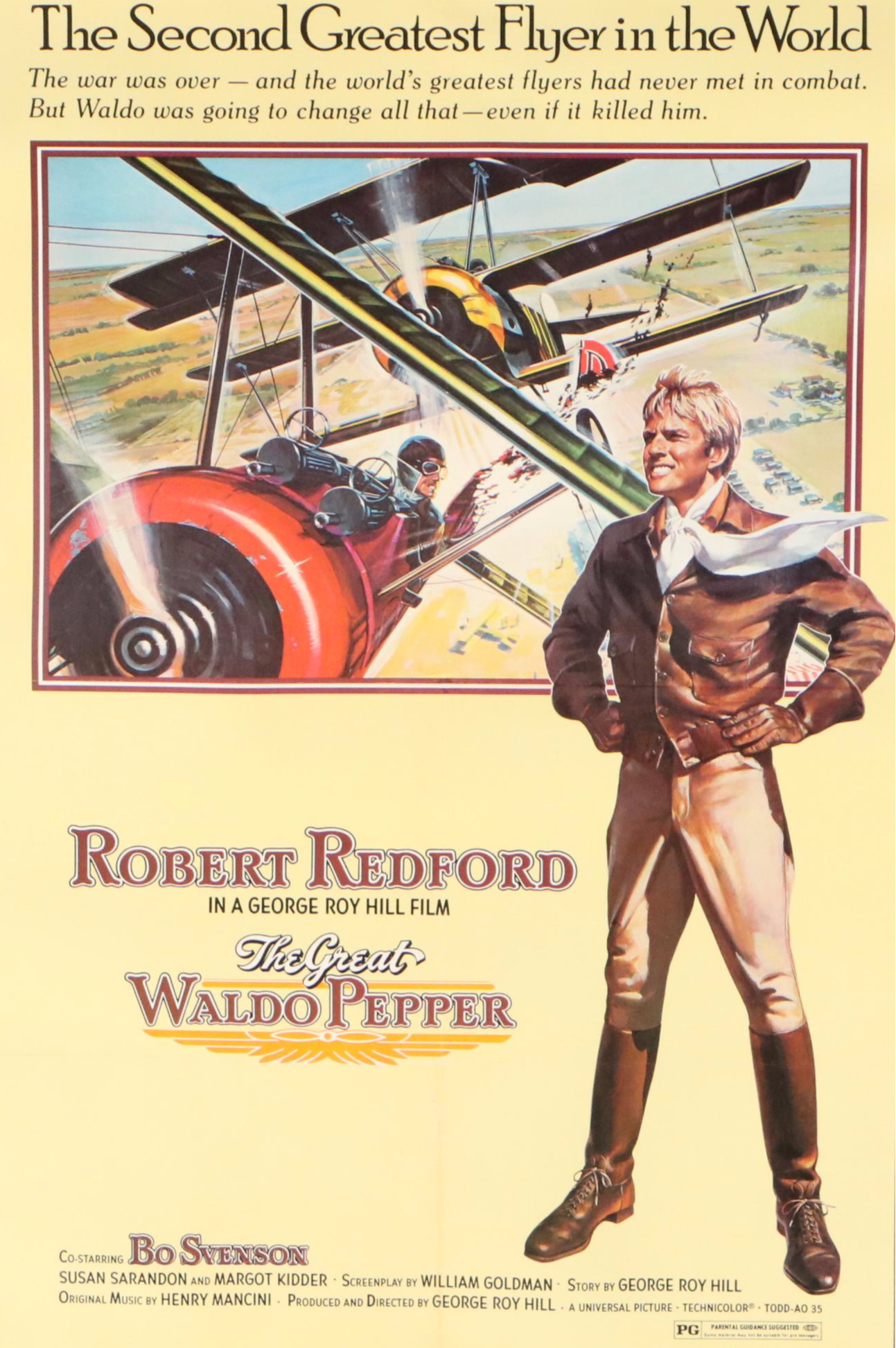 "The Great Waldo Pepper" Offset Lithograph Movie Poster, 1975
