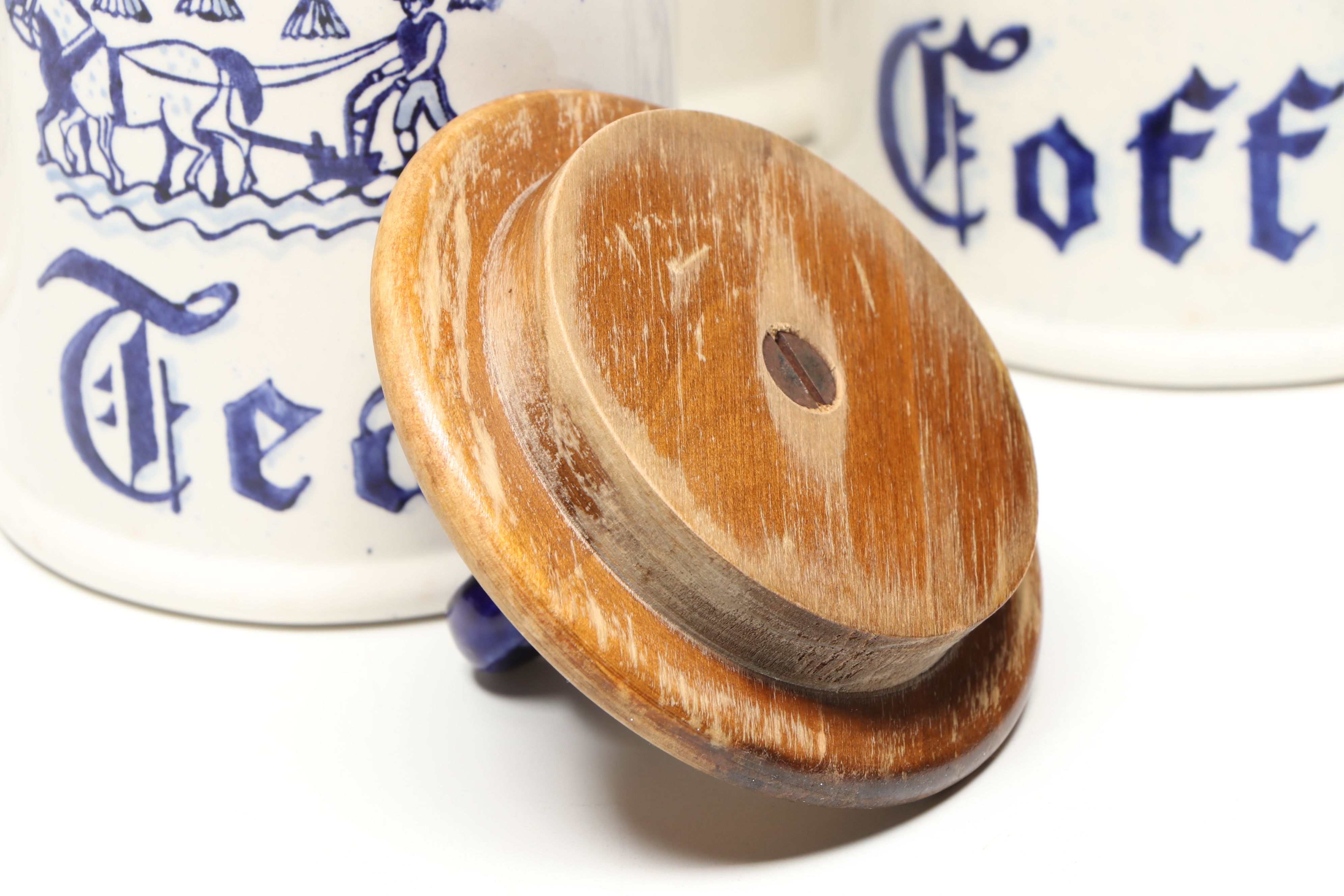 Metlox Poppytrail "Provincial Blue" Ceramic Canister Set