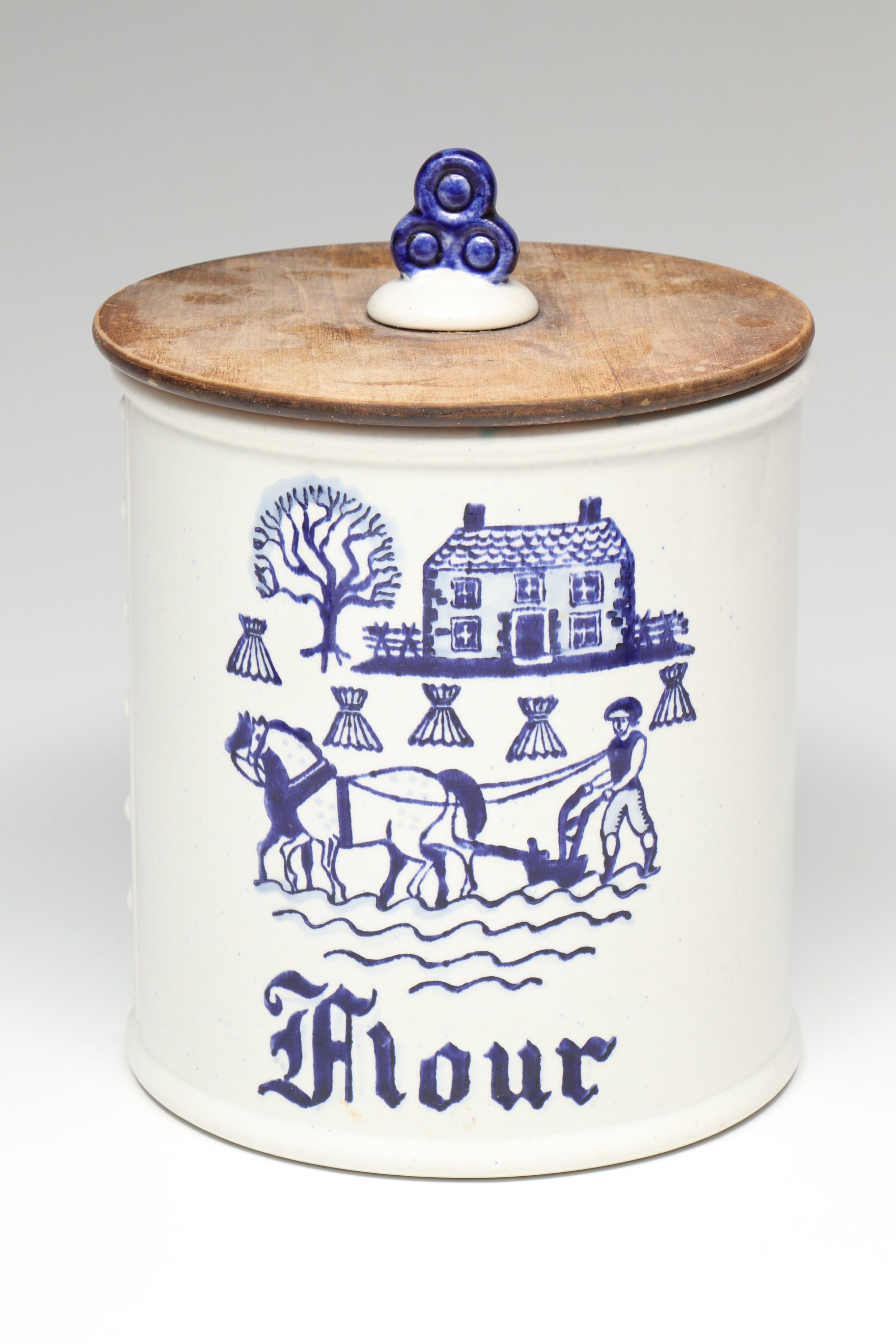 Metlox Poppytrail "Provincial Blue" Ceramic Canister Set