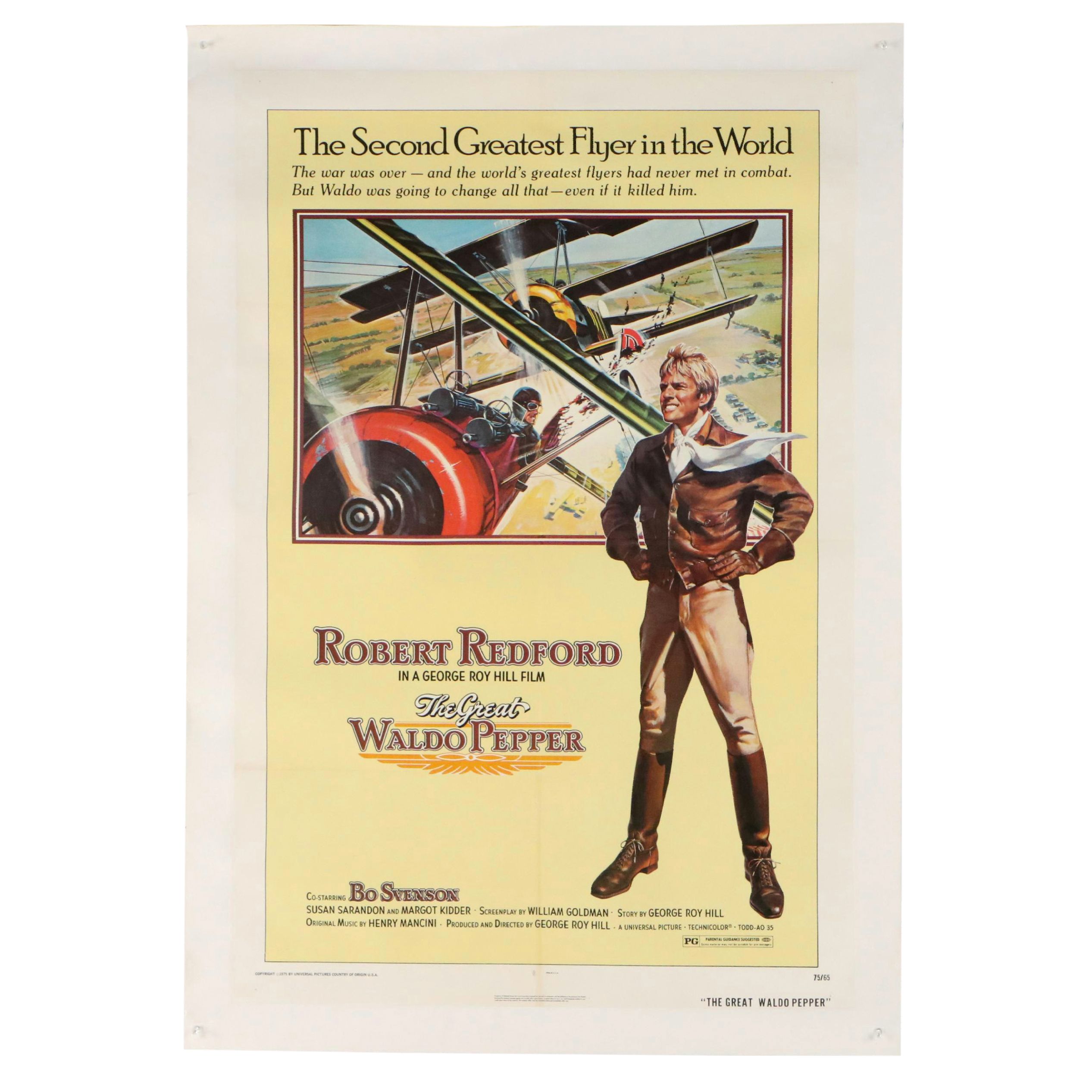 "The Great Waldo Pepper" Offset Lithograph Movie Poster, 1975