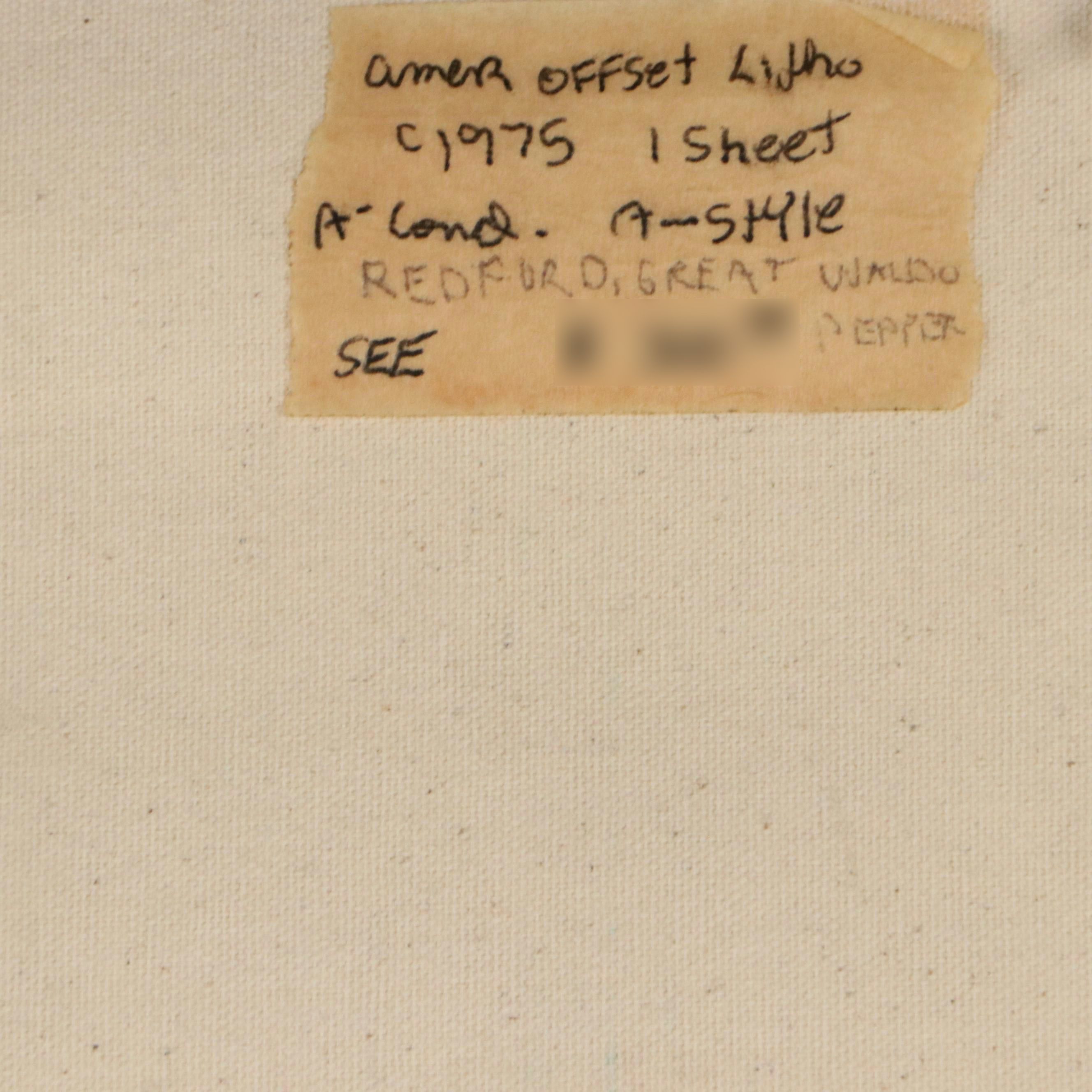 "The Great Waldo Pepper" Offset Lithograph Movie Poster, 1975