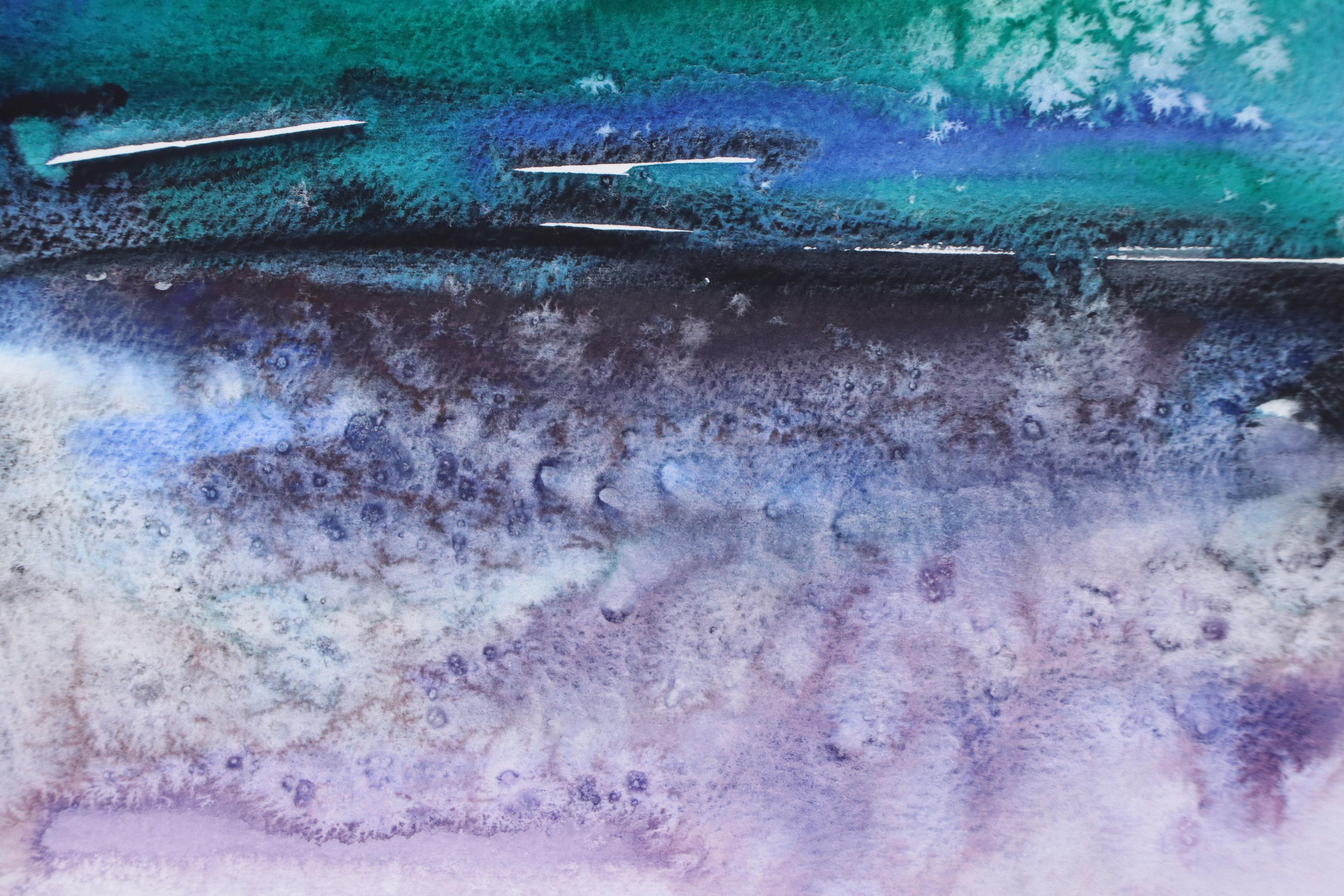 Alyona Glushchenko Abstract Landscape Watercolor Painting, 2025