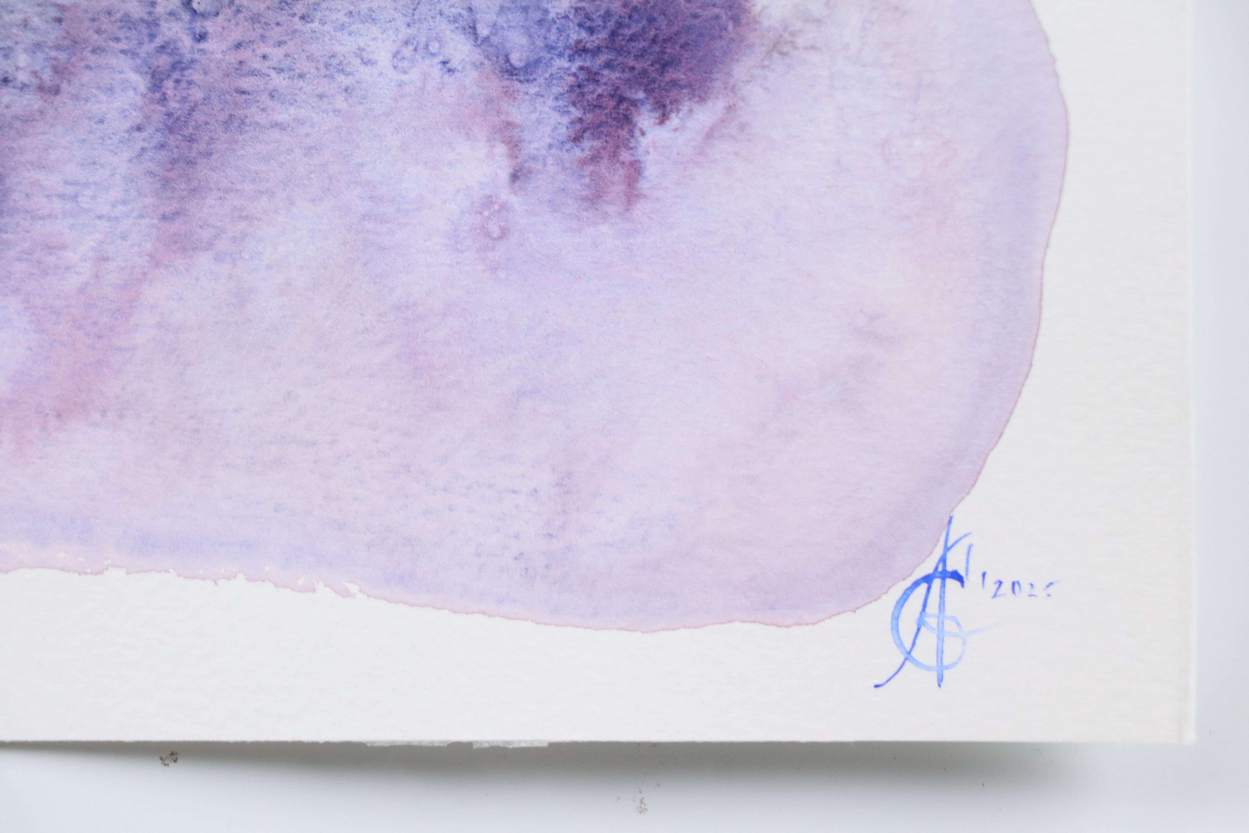 Alyona Glushchenko Abstract Landscape Watercolor Painting, 2025