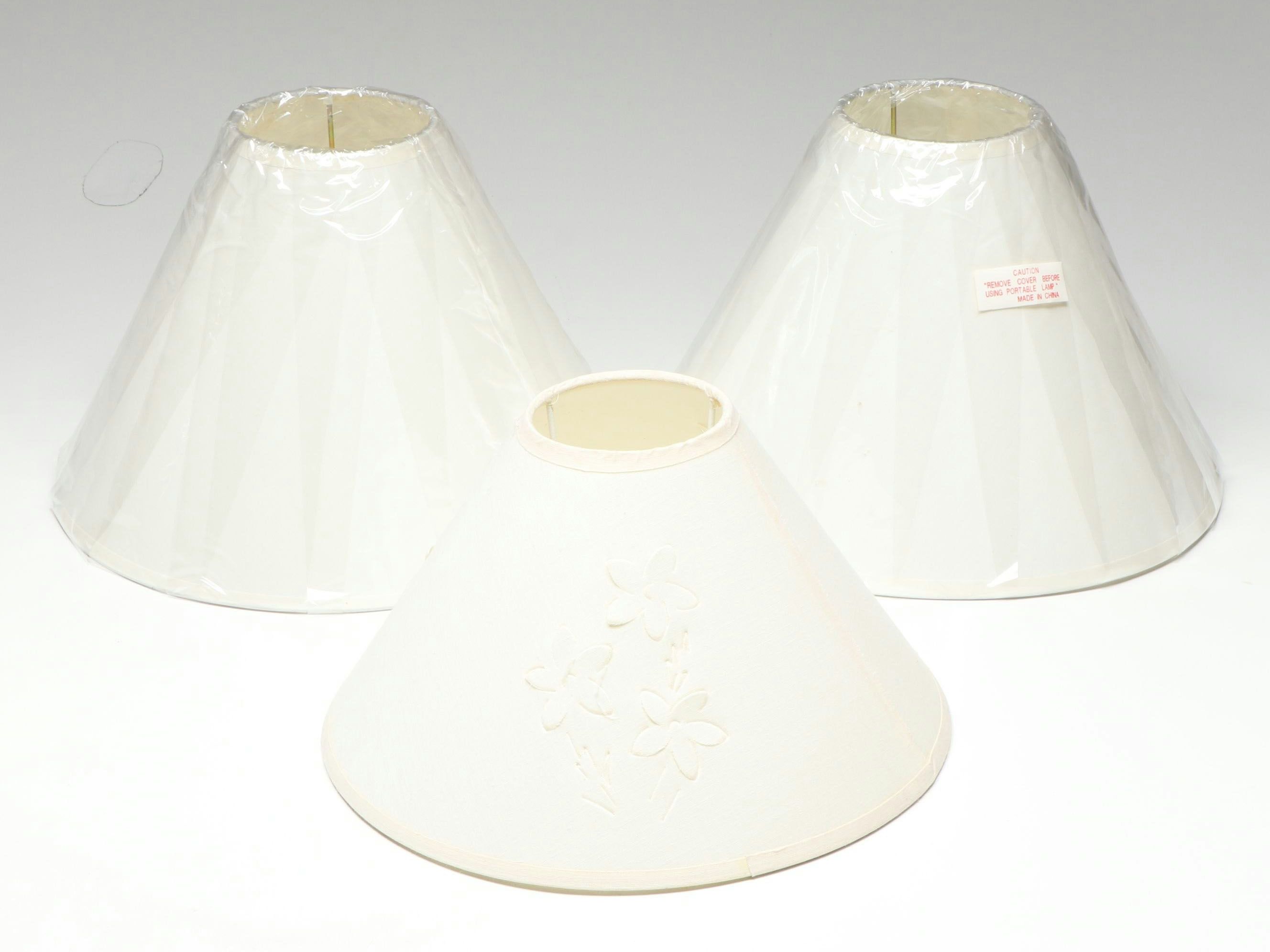 Cutwork Pierced Floral Cotton Shade and Pair of Uno Shades