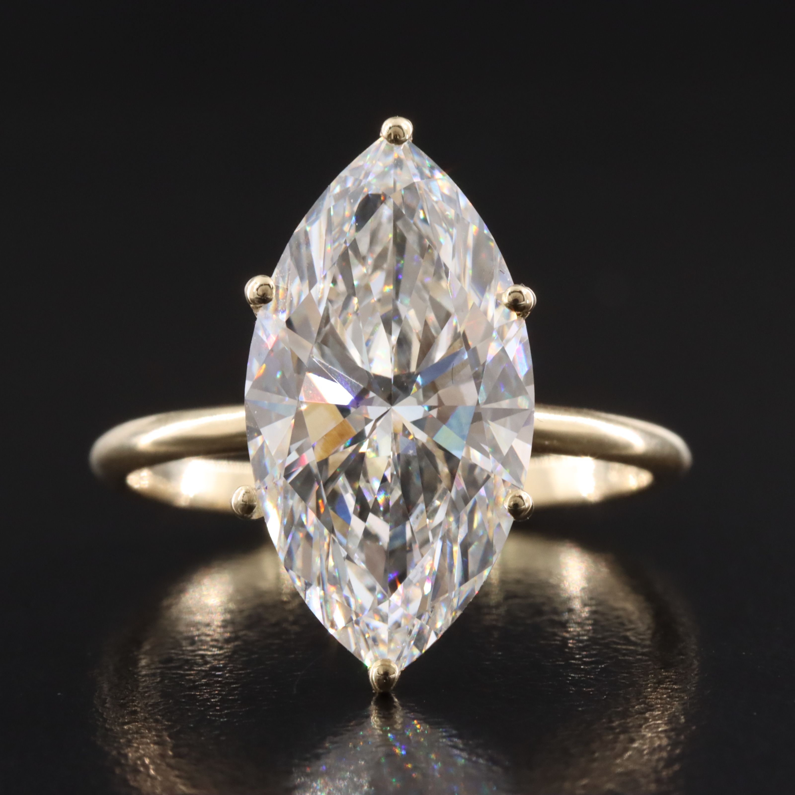 14K 5.84 CT Lab Grown Diamond Solitaire Ring with IGI Report